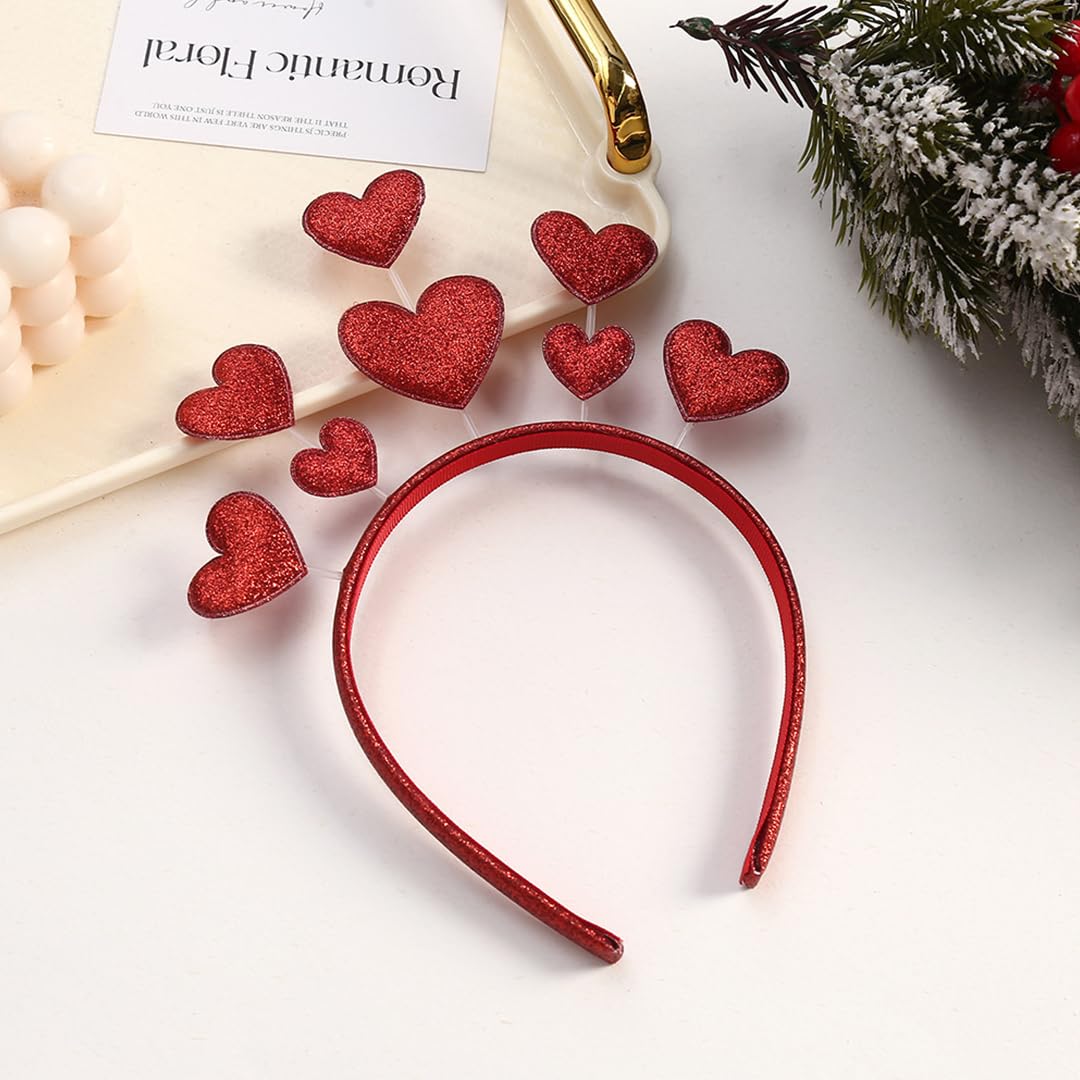 Decoración De Uñas De Corazón Con Purpurina Para El Día De San Valentín