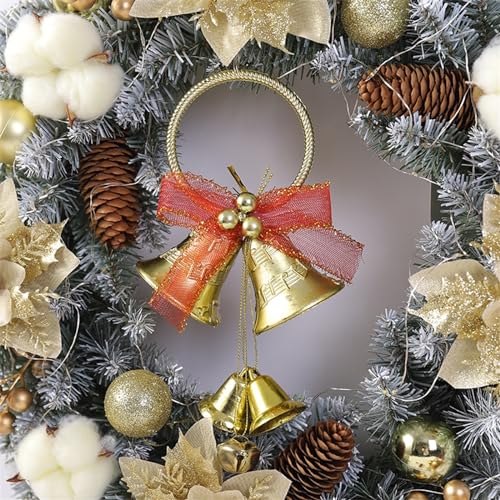 Décorations extérieures de Noël 2pc or pour porte et couronnes - 5