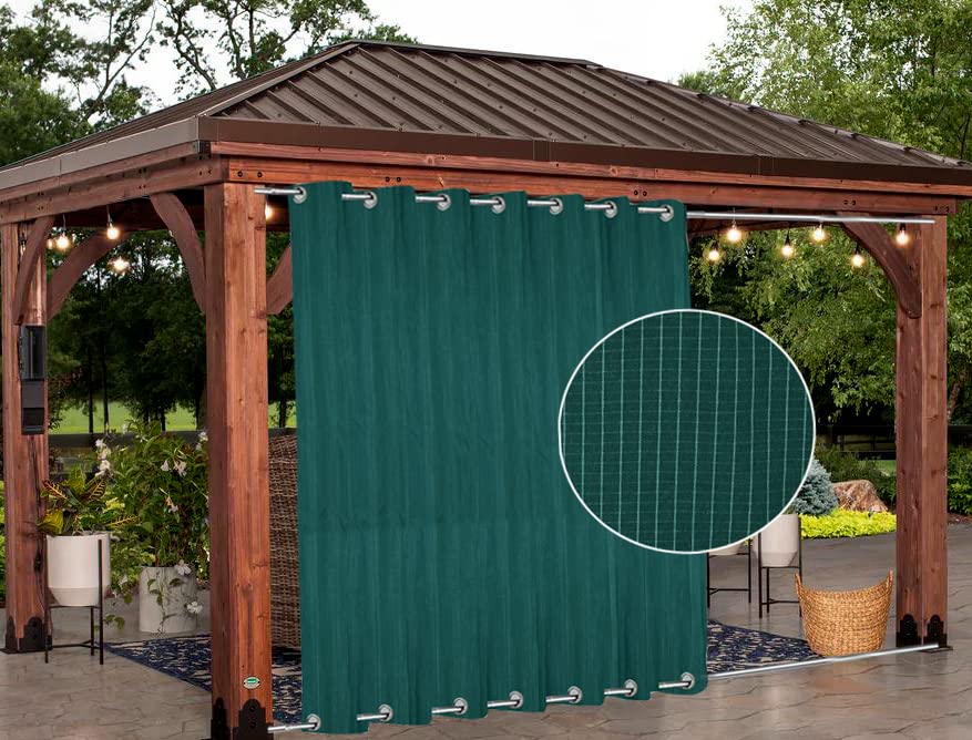 Duronet - Cotton Canvas Waterproof & Sun Blockage Top & Bottom Eyelet Outdoor Curtains (Green, 5.5 X 6 Feet, Cotton Canvas), 1 Piece-picture-18