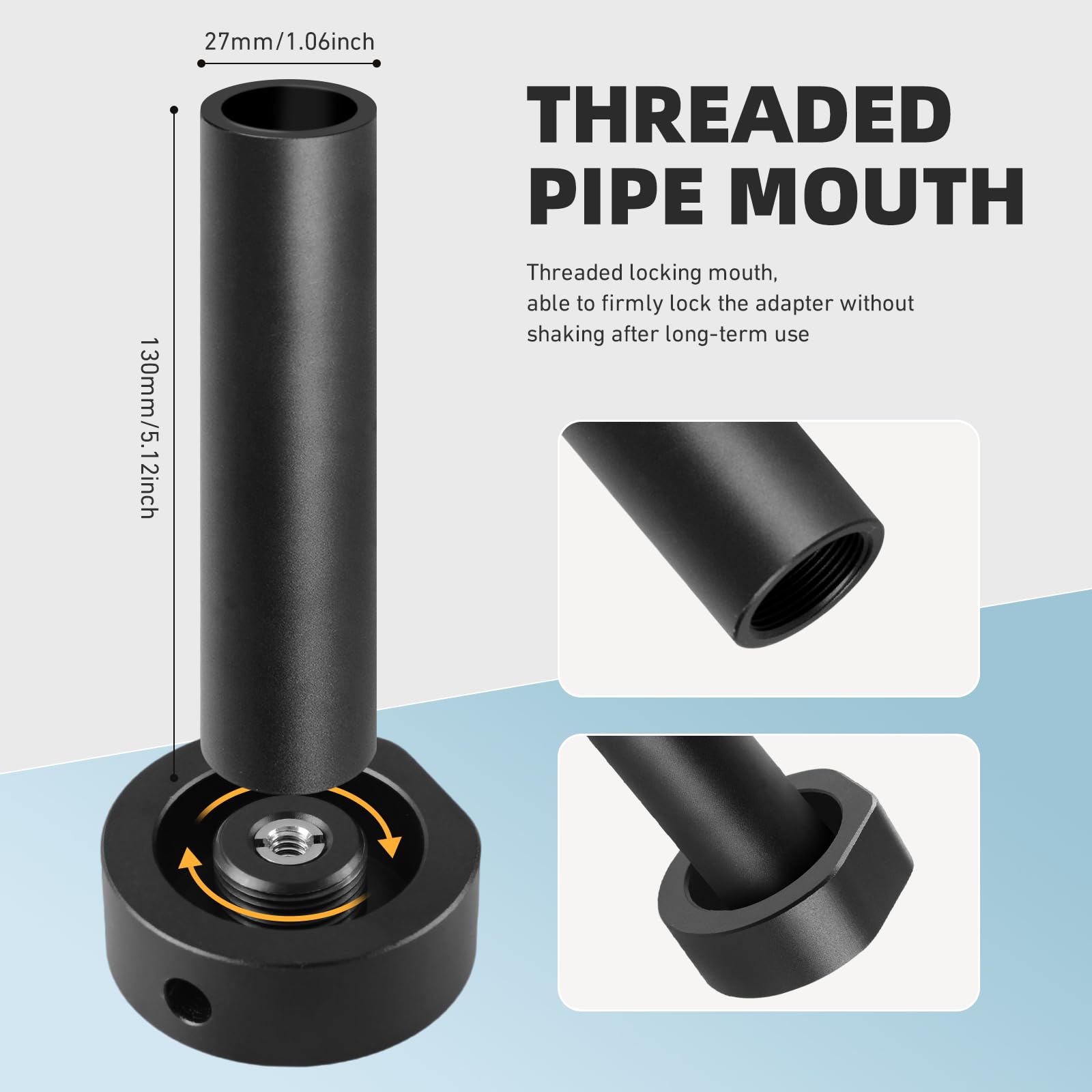 Starlink Mini Car Mount Pipe Adapter (Old Version) for RVs, Motorcycles, Yachts, Universally Aluminum Bracket Angle Clamp, Star Link Pole Mini Dashboard Mounting Kit