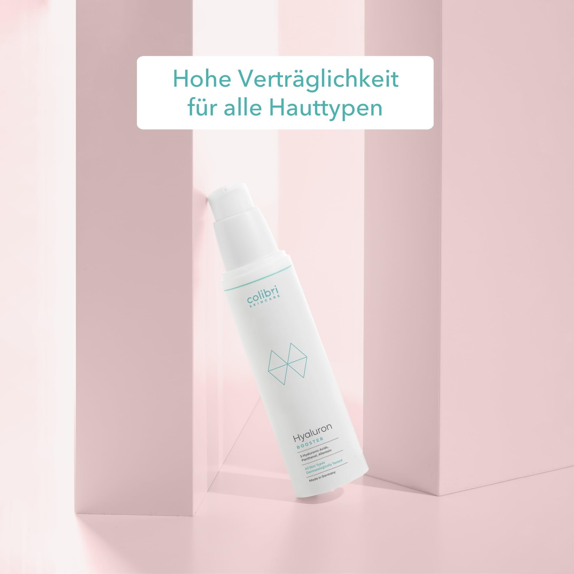 colibri skincare Hyaluron Booster 50ml - Hyaluron Serum hochdosiert - Anti Aging Serum Gesicht - Hyaluronsäure Gesichtspflege - Feuchtigkeitsserum für Männer und Frauen - Made in Germany