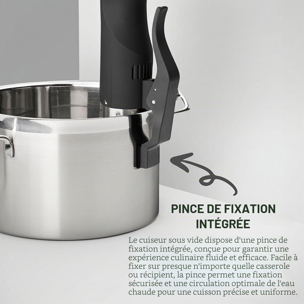 ProfiCook® Sous Vide Stick | funzione yogurt, scongelamento in caldo | fino a 90°C | slow cooker | morsetto di fissaggio | display tattile | alloggiamento in acciaio inox | PC- SV 1126