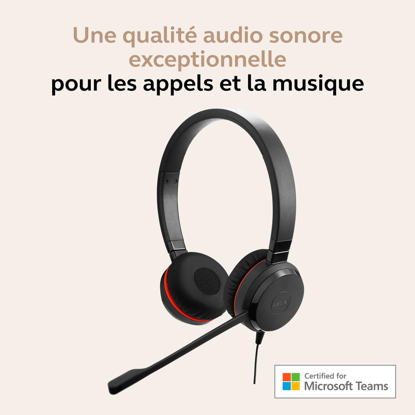 Jabra Evolve 20 SE Casque stéréo certifié Microsoft pour téléphone Souple VoIP avec Suppression Passive du Bruit – USB-C/A – Noir