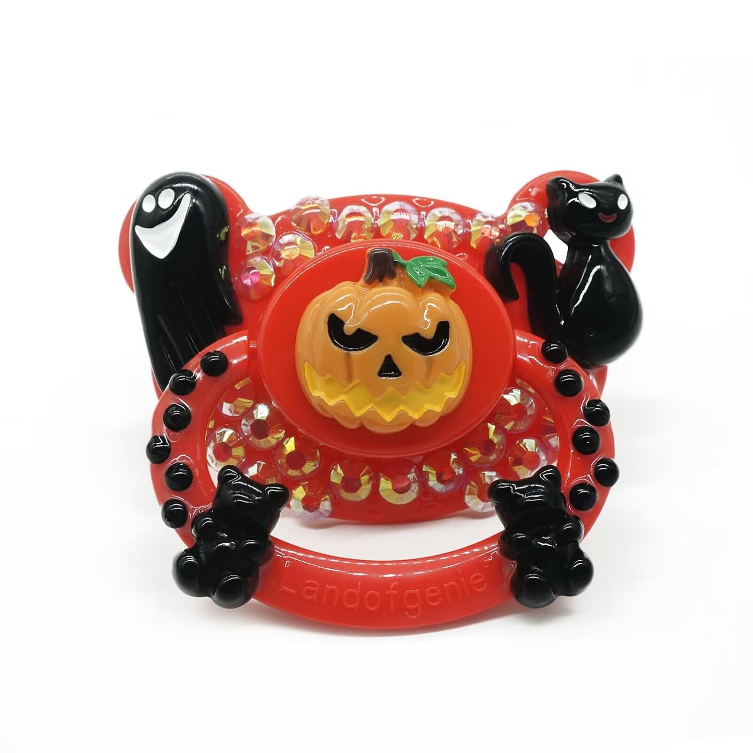 Landofgenie Adult Pacifier Halloween DIY Handmade Bone Shape Paci for Women Men - Black