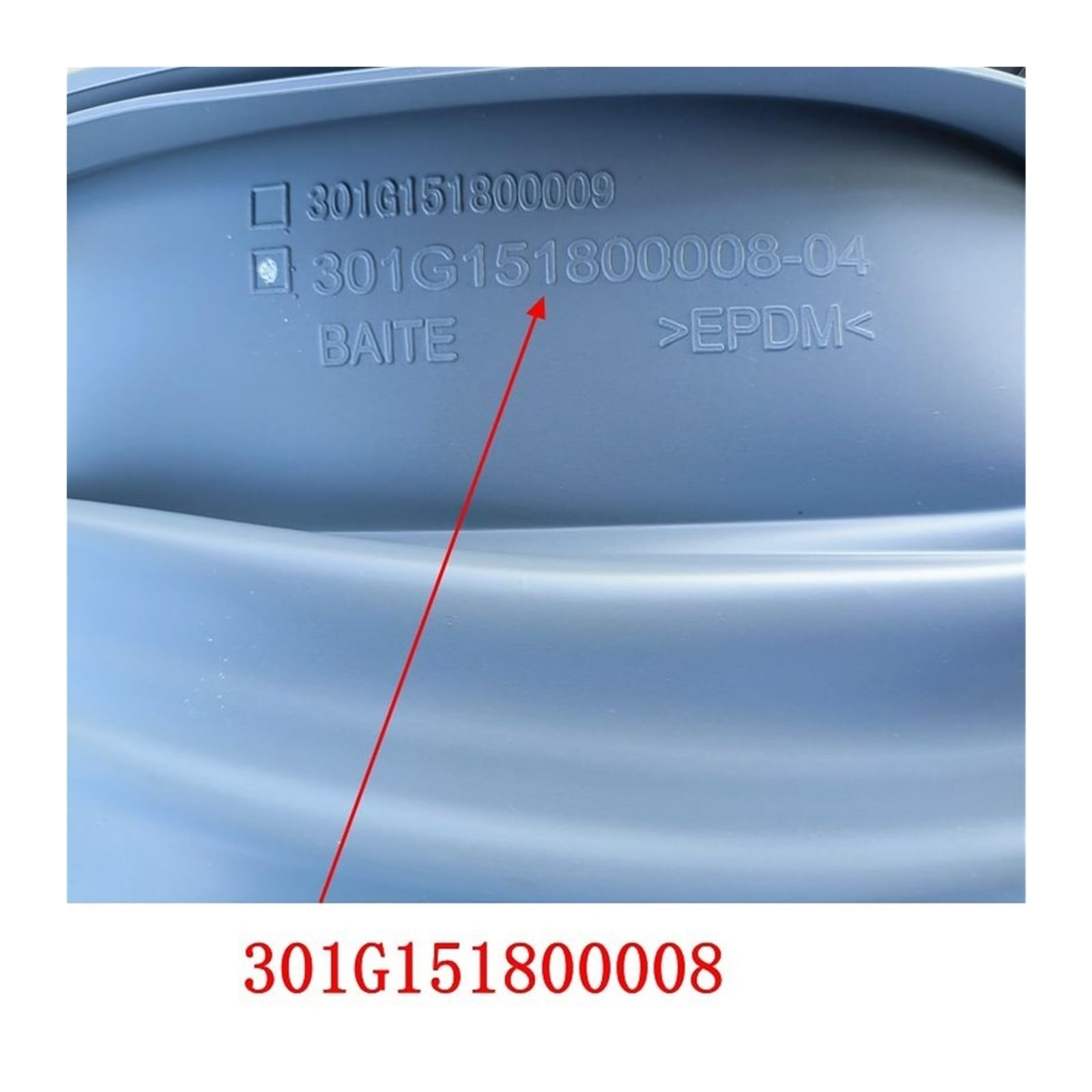 Piezas de tapa de alcantarilla de anillo de sellado de goma impermeable for lavadora de tambor de escotilla de puño, Compatible con Sanyo 301G151800008