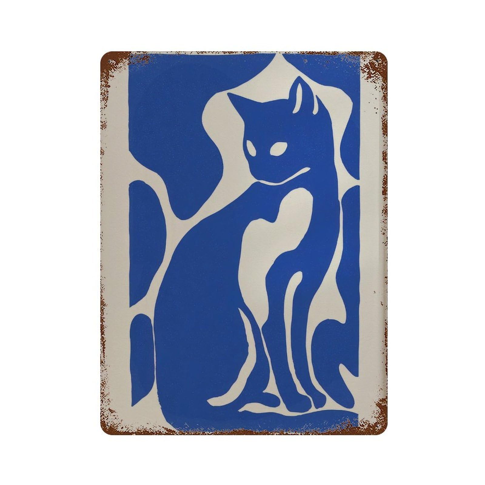 xiaoxiaoshen Cat Silhouette. Minimalist Modern Wall Decor Art Metal Tin Poster Modern Home Decor Art Home Bar Shop Decorations Vintage Sign 40x30cm