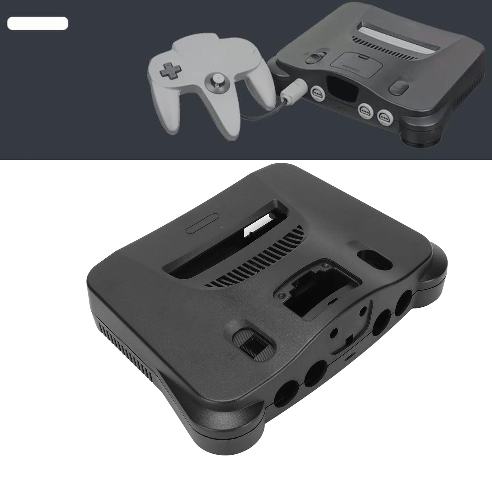 Septpenta Custodia per Console per Videogiochi retrò, Custodia di Ricambio per Console per Videogiochi retrò N64, Reset Cacciavite Accessorio e Adesivi per Pulsante di Accensione, Materiale ABS