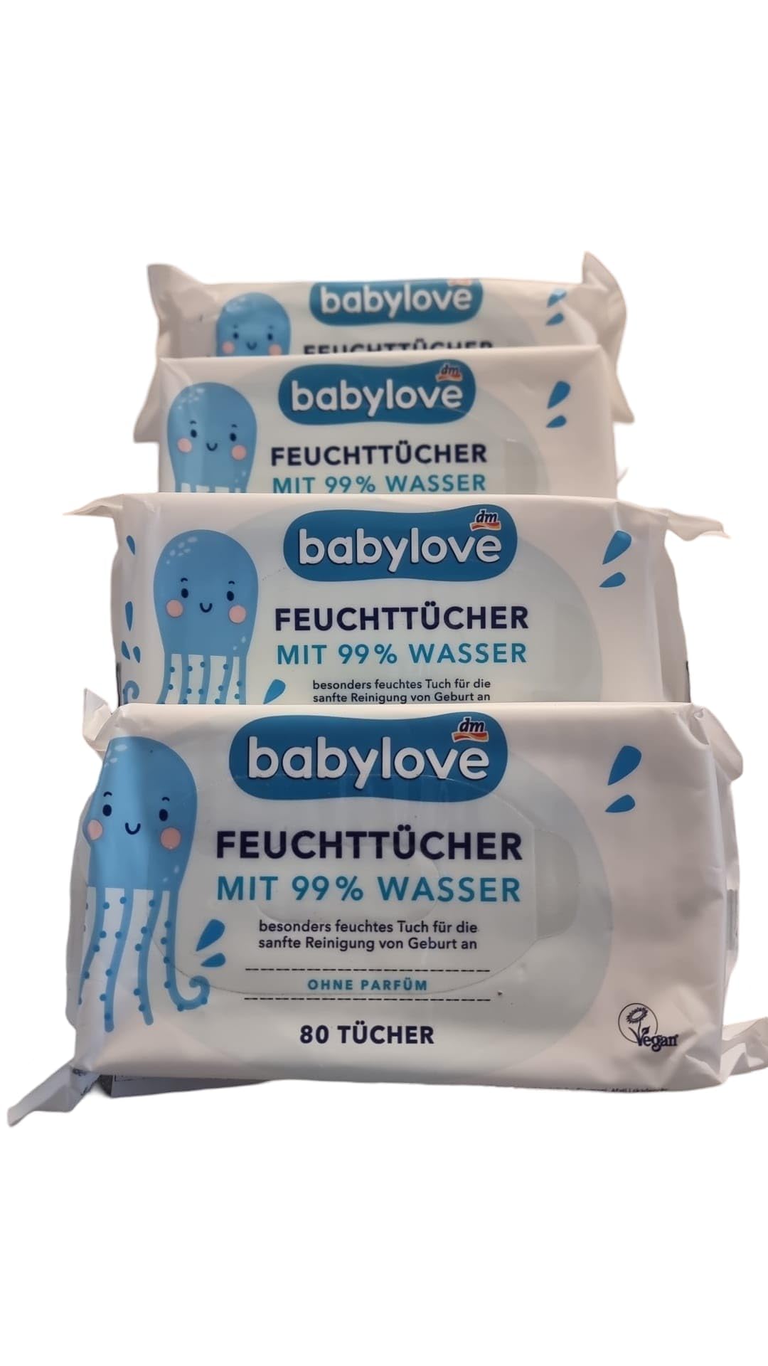 babylove Salviette umidificate con il 99% di acqua Maxipack, 480 pz | dm Italia