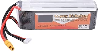 14.8V 6000mAh LiPoly Battery 45C 4S XT60 Plug - High Discharge Rate, Durable Power Source, for RC Drone and Airplane Use