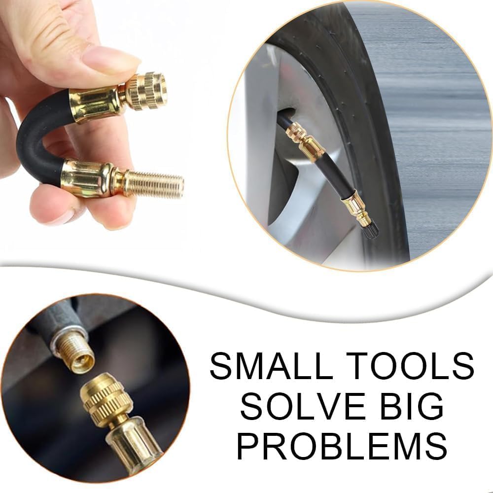 Extensión De Válvula Para Neumáticos - 100 Mm, Vástago De Goma Flexible, Para Coches, Motos Y Bicis