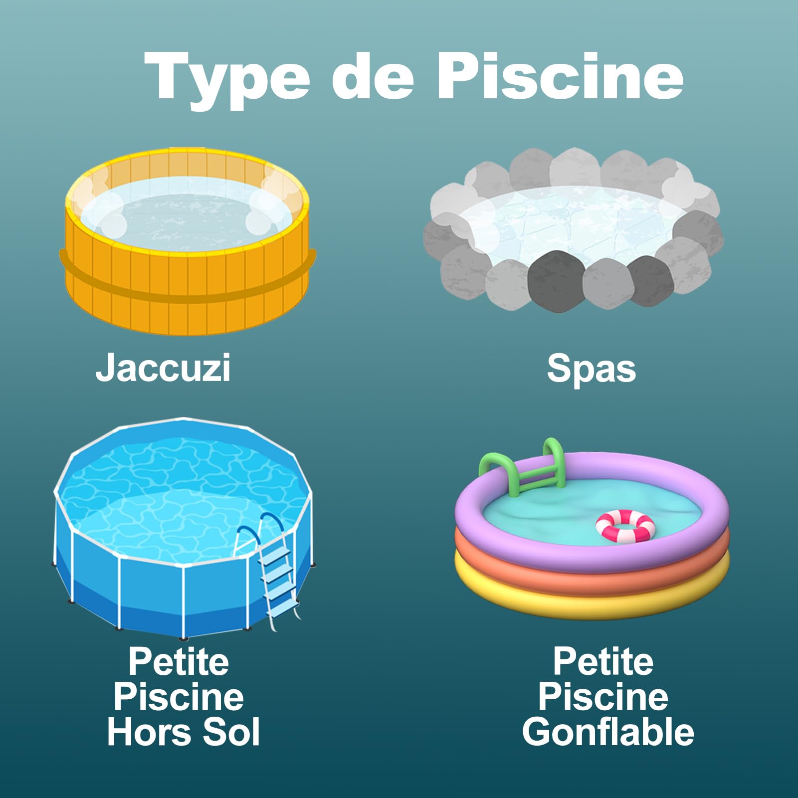 Aspirateur de Spa sans Fil, Aspirateur de Piscine Rechargeable