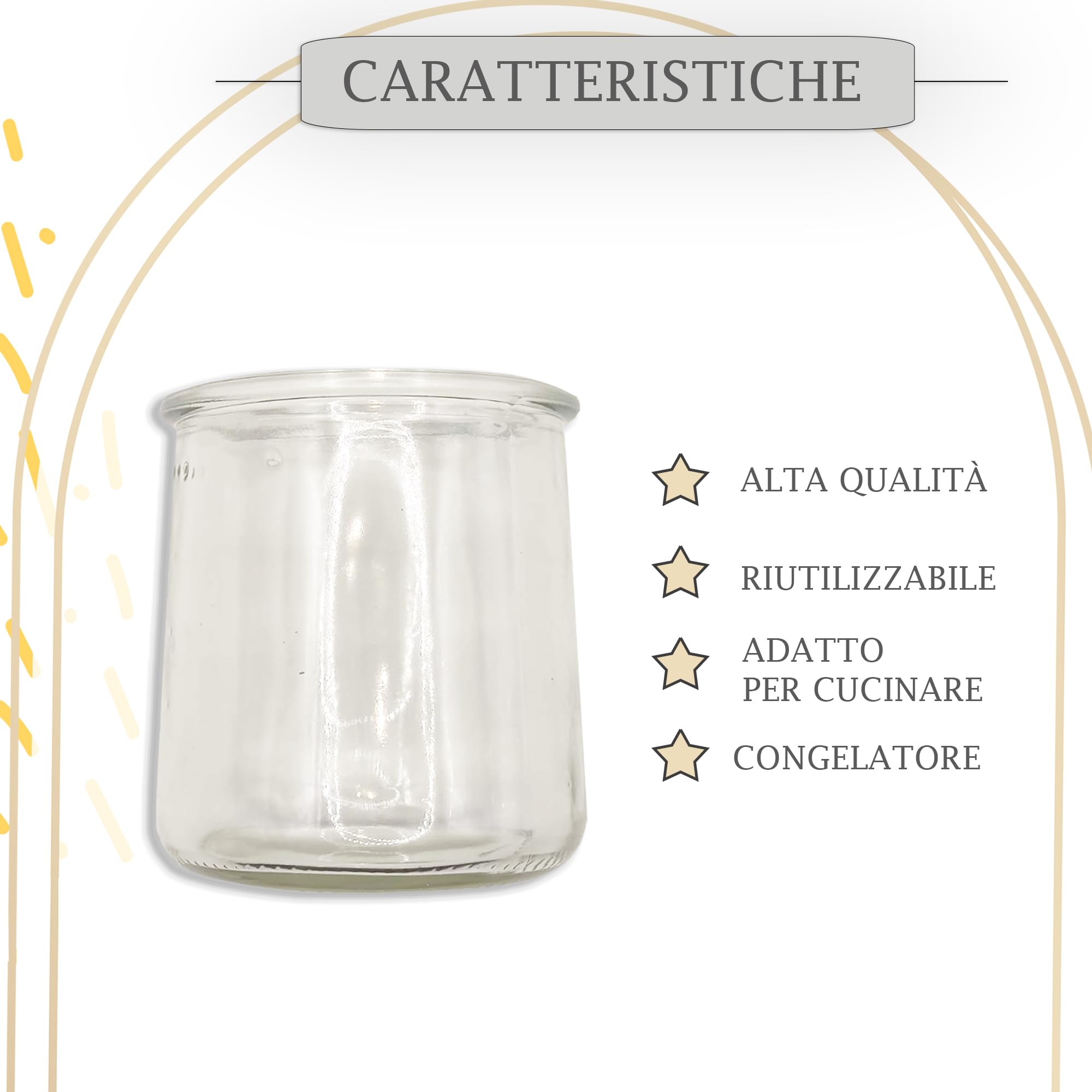 8 Vasetti per Yogurt 200ml XL con Coperchio Ermetico BPA Free – Barattoli in Vetro Compatibili con Bimby TM6 TM5 TM31, Monsieur Cuisine e Yogurtiere – Contenitori per Dessert e Omogeneizzati