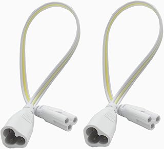 Traodin T5 T8 LED Lamp Connecting Wire Ceiling Lights Daylight LED Integrated Tube Cable Linkable Cords for LED Tube Lamp Holder Socket Fittings with Cables 30CM (2-Pack 3Pin M/F)