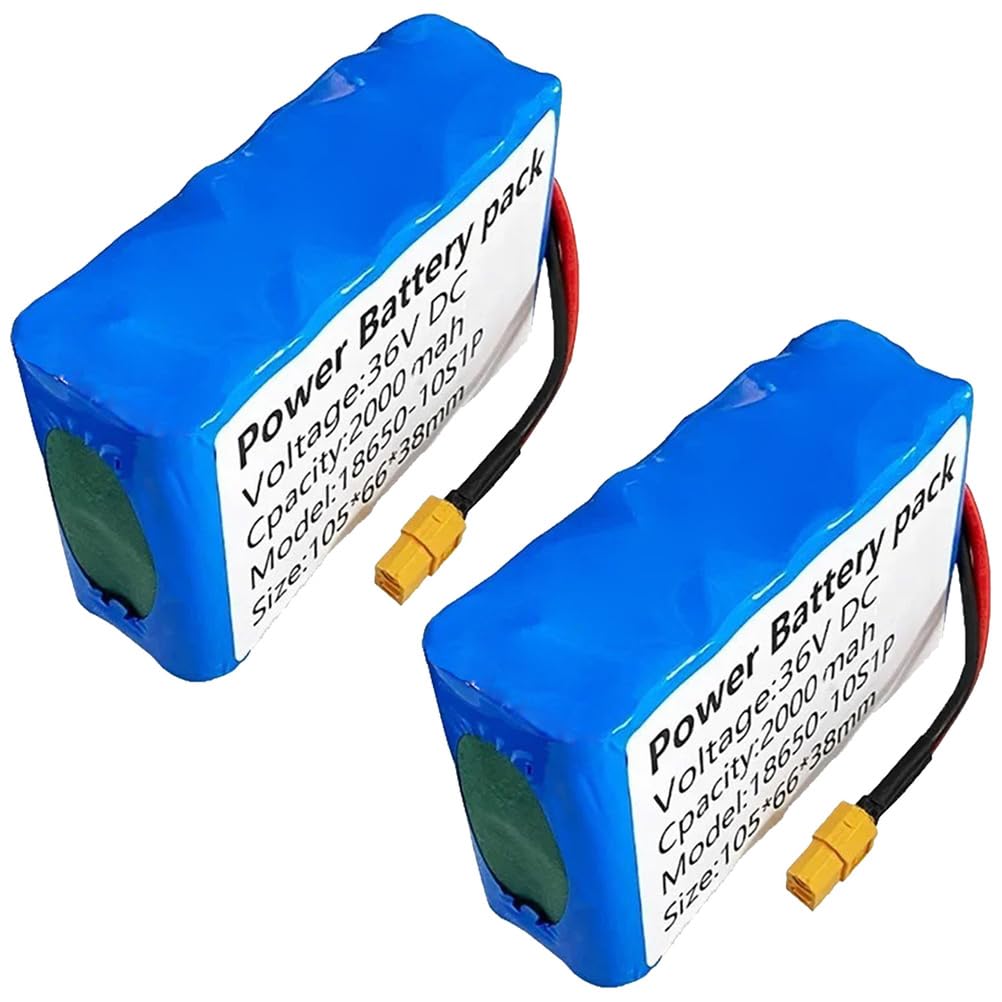 Lithium-Akku 36V 2Ah Ersatzakku 2Ah Hoverboard-Akkus 36V Li-Ionen-Akkus für Balance-Cars für 50W-75W-Motor-Kit mit XT60-Anschluss und BMS
