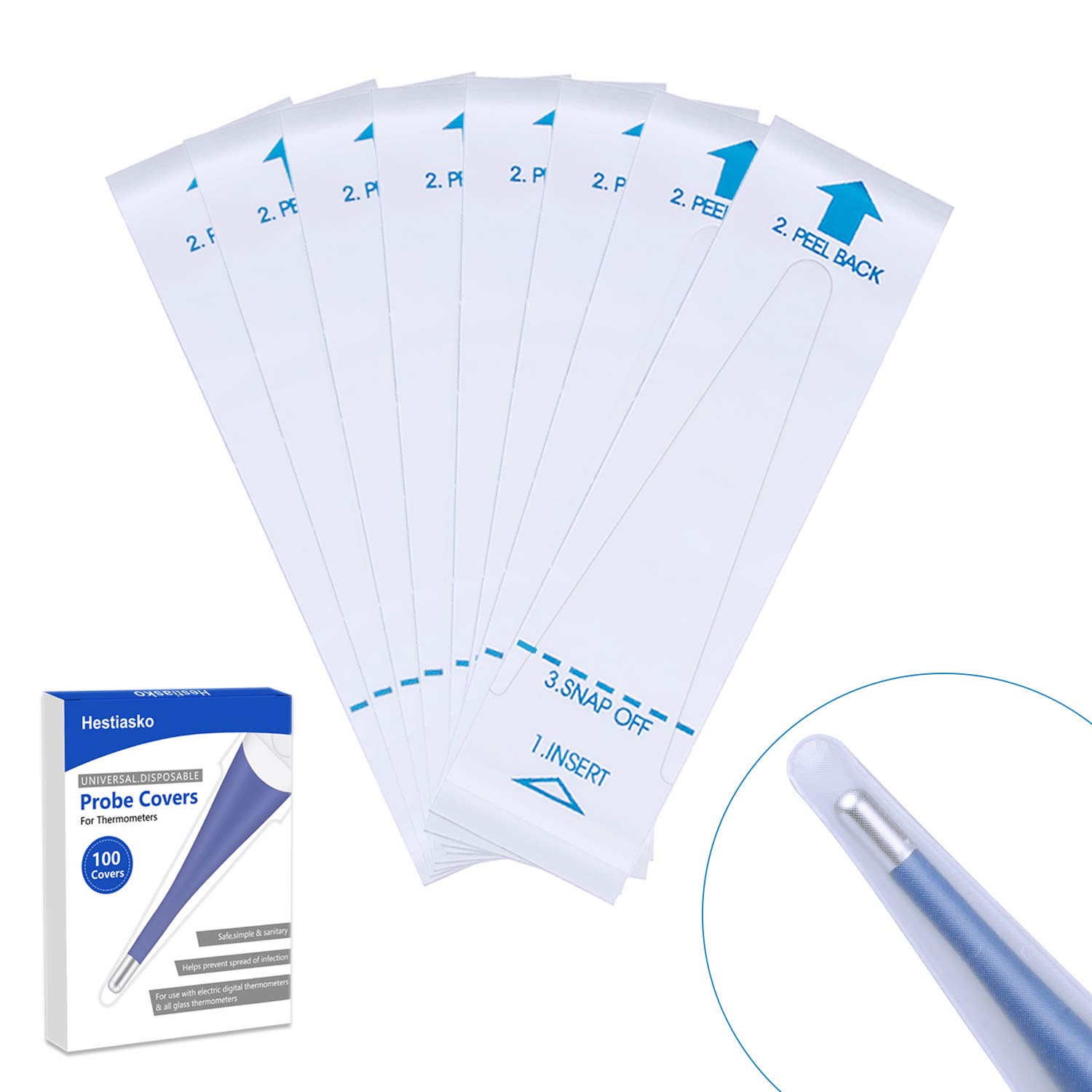 Buy Hestiasko 100 Pcs Disposable Probe Covers for Digital Oral