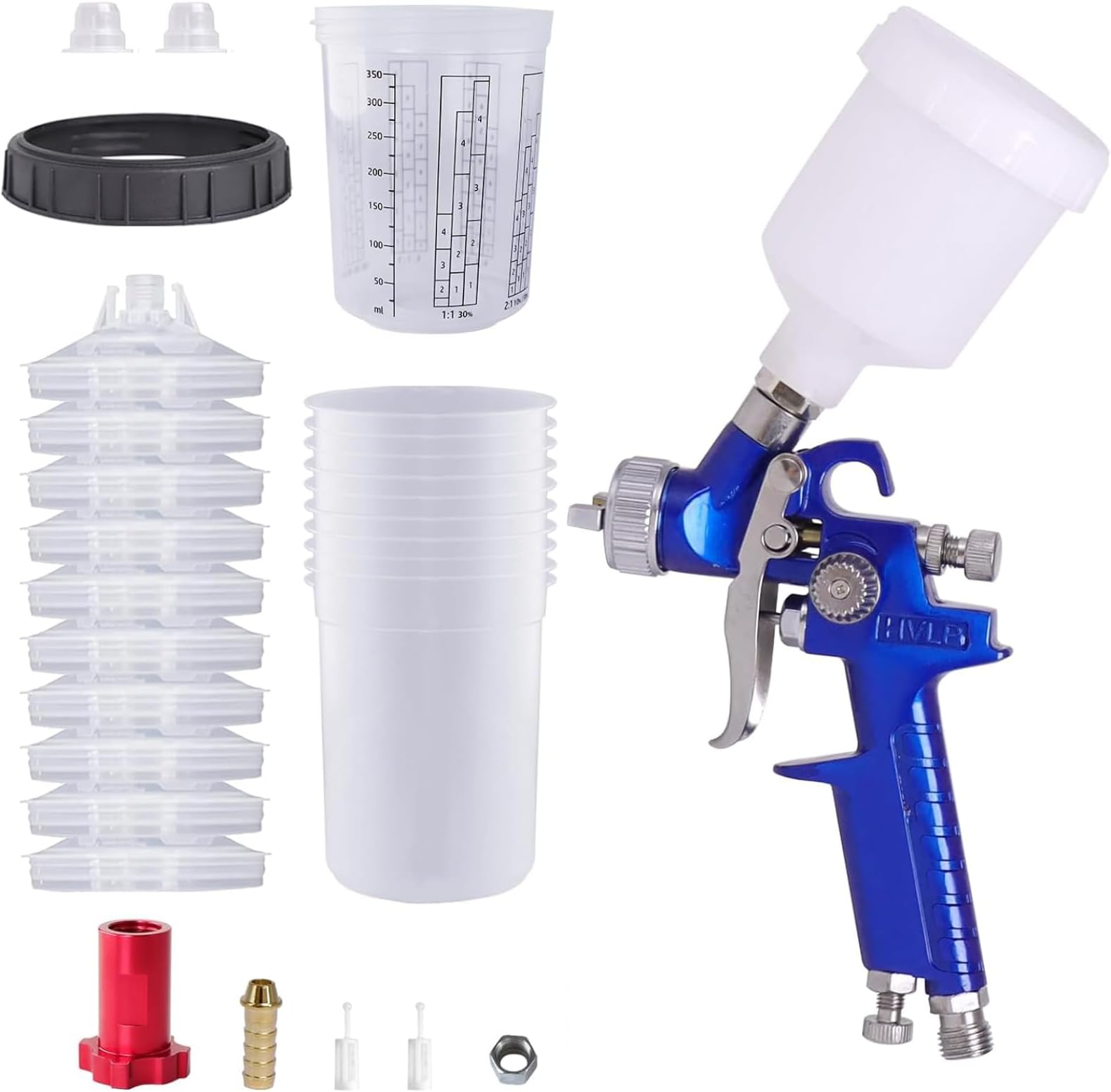MTJNYZA HVLP Paint Sprayer Kit with 10pcs 600ML Mixing