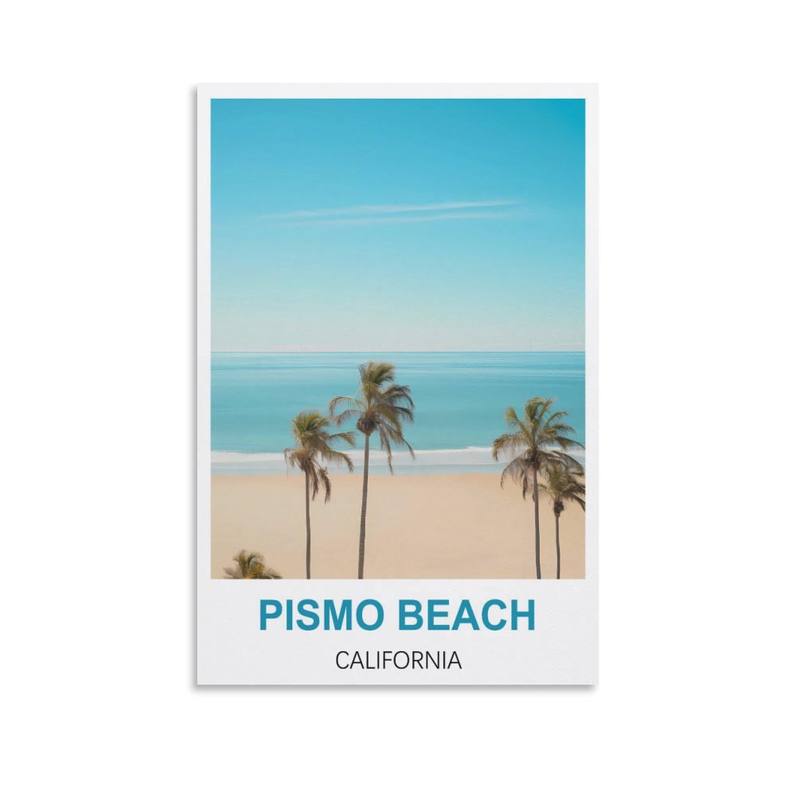 Vintage Metal Tin Wall Sign Pismo Beach Californias,Personalized Vintage Style Retro Tin Sign Custom Sign for Wall Outdoor, Indoor, Street, Office 30x30cm
