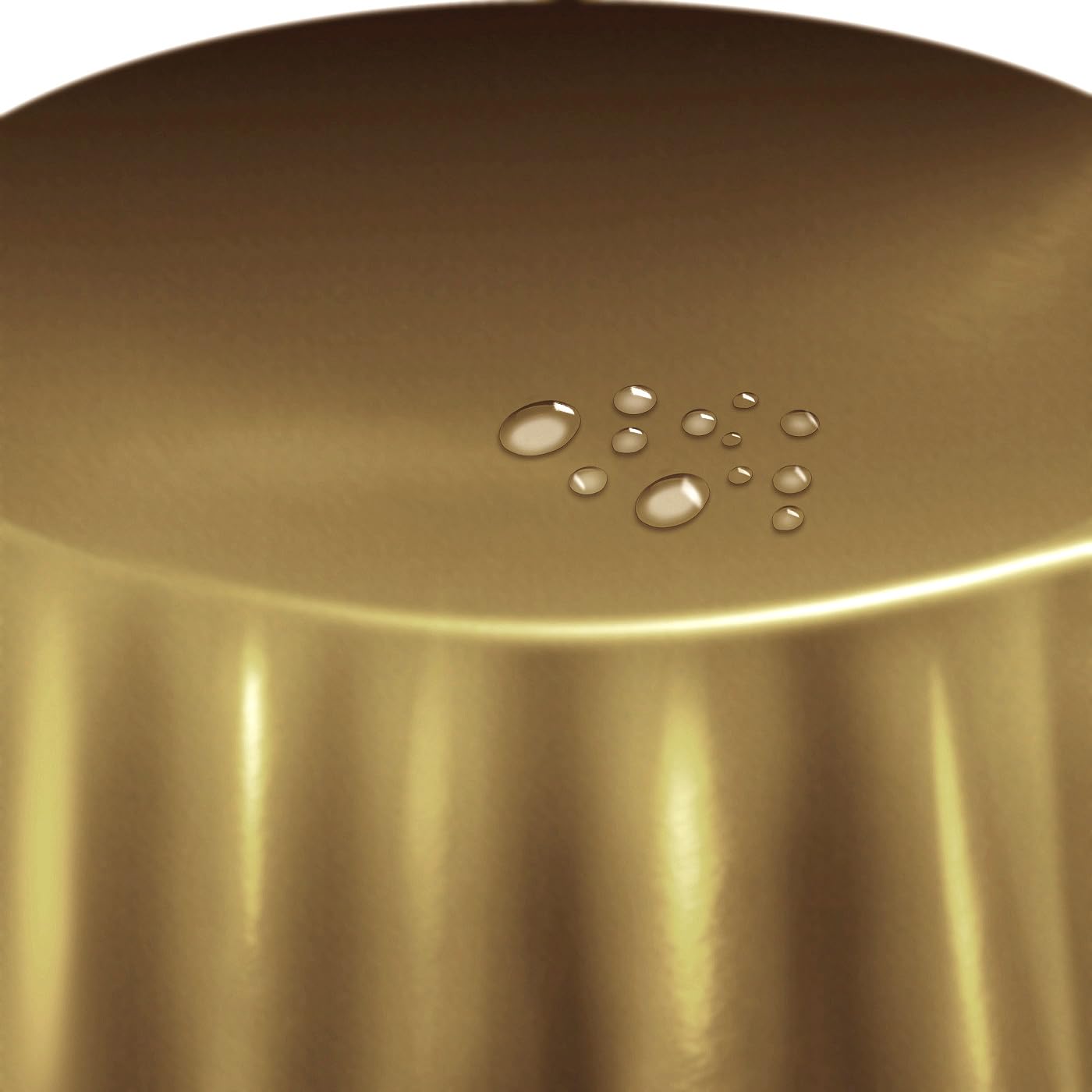 Lacktischdecke Wachstuch Wachstischdecke Gold Oval 140 x 200 cm abwaschbare Tischdecke, Gartentischdecke, wasserabweisend