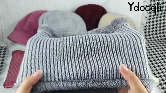 Gorro de invierno beige para mujer y hombre miniatura 7