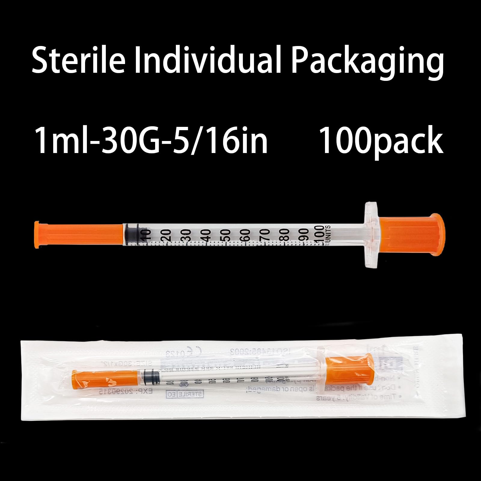100 PCS 1ml with 30 Gauge 5/16 inch Lab Supplies, Refilling Liquids — Amazon image 5