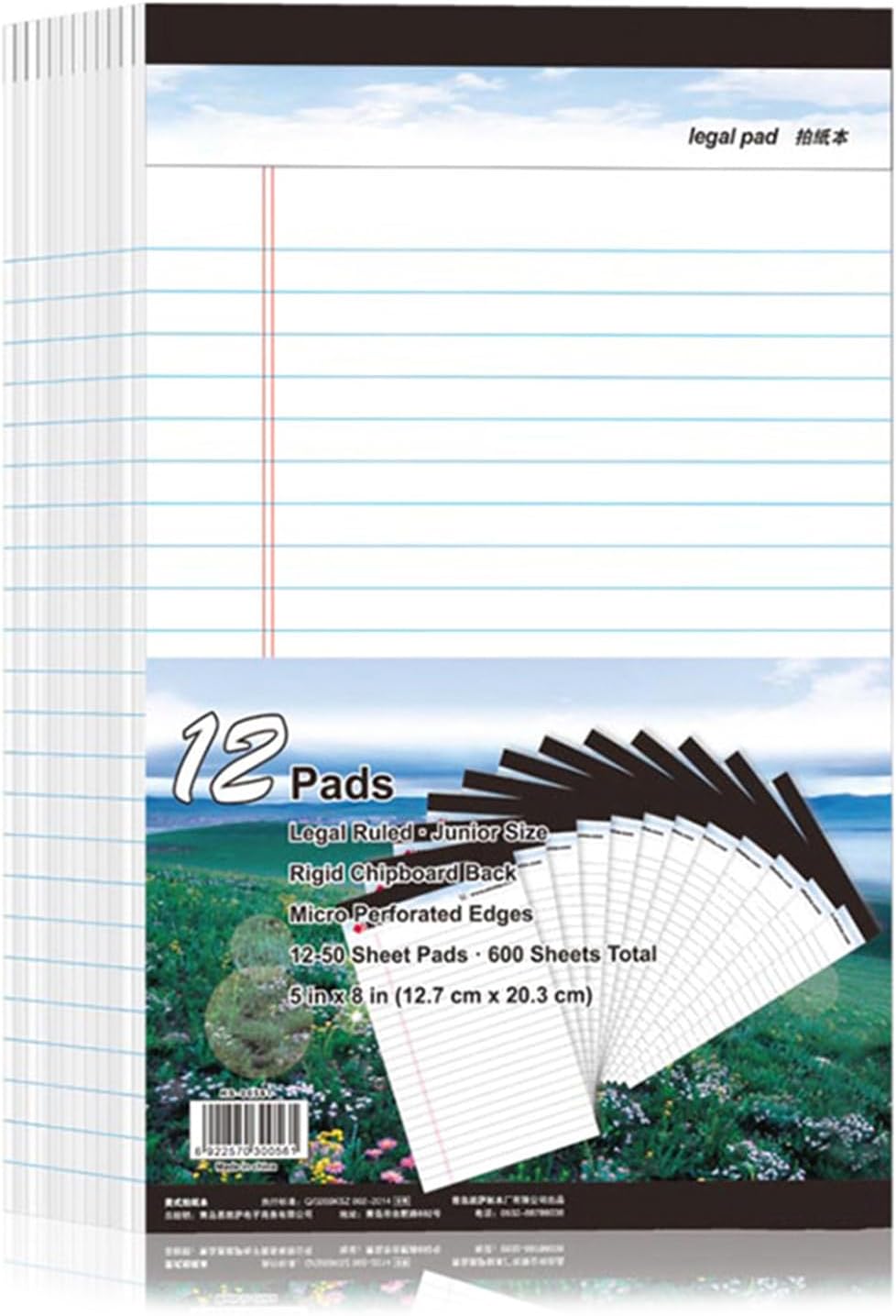 NVOQILIN Ruled Writing Tablets for Teacher Students Home Writing Pad Legal Pads Notepad Lined Notebook Lined Writing Note Pads