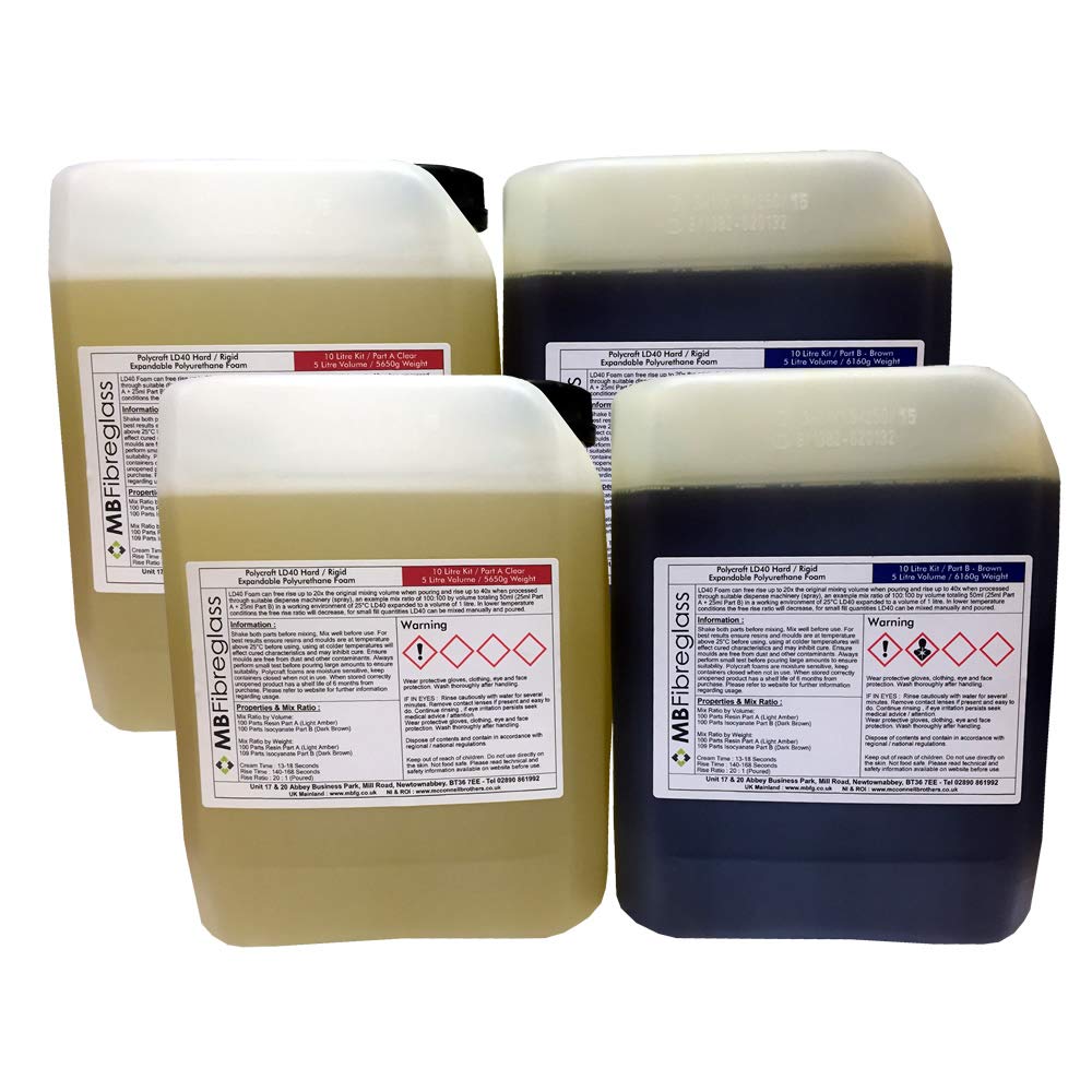 Polycraft LD40 Expanding Polyurethane Foam - Hard/Rigid - 20 Litre Kit