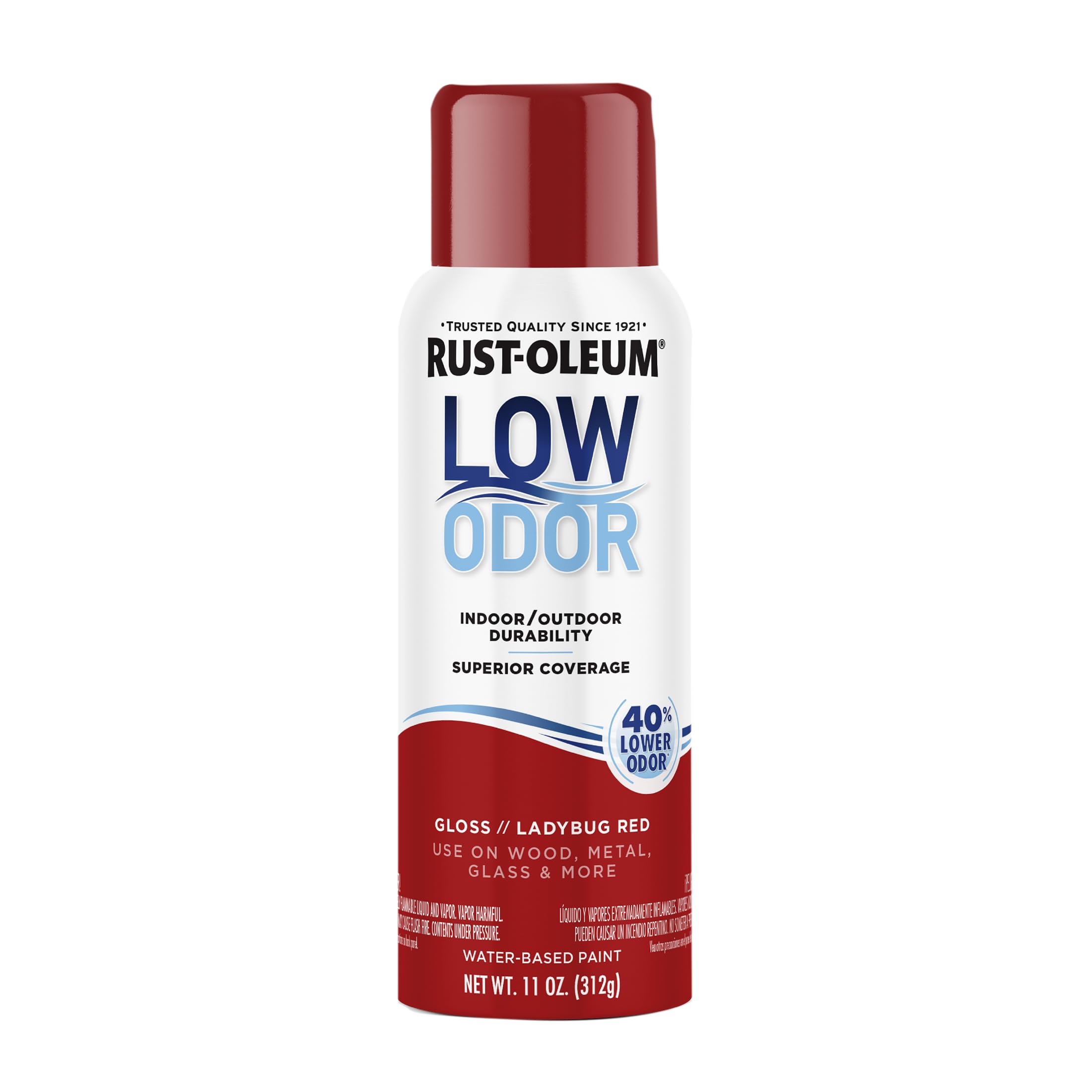 Rust-Oleum Low Odor Premium Spray Paint, Gloss Ladybug Red