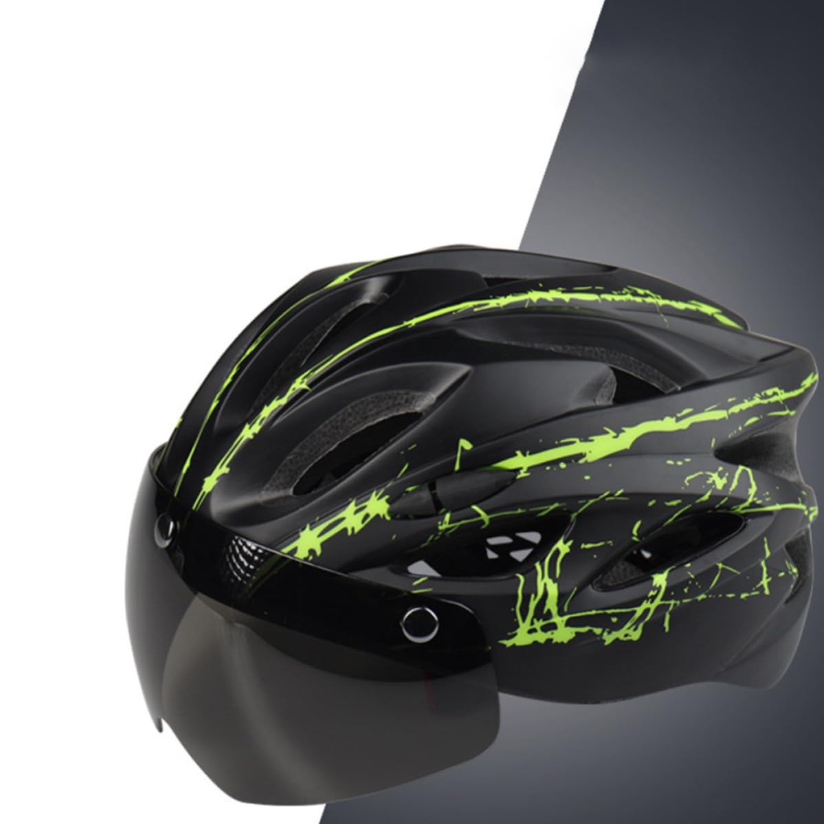 Outanaya Casco da Ciclismo Leggero con Occhiali Magnetici Rimovibili e Design alla Moda per Uomo e Donna, Resistente e Facile da Conservare, per Ciclismo e Gare