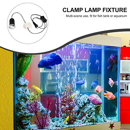 1 Set Pet Verwarming Bulb Holder met 50W Gloeilamp Zwanenhals Clip On Reptile Lamp - Afbeelding 3