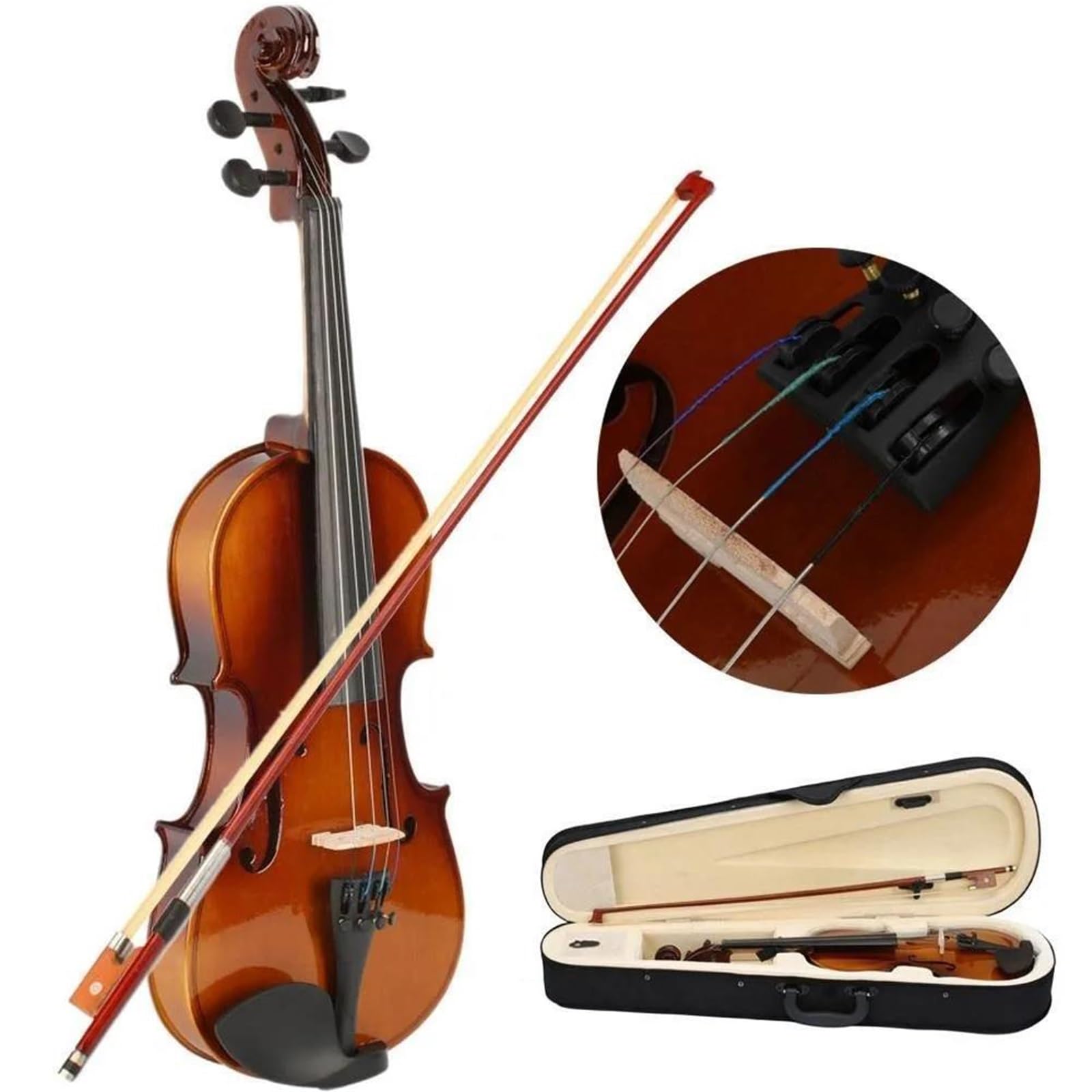 Violino Per Principianti 1/2 Violino Acustico Strumenti Musicali Adatti Ai Principianti Esercitati A Suonare Un Suono Meraviglioso