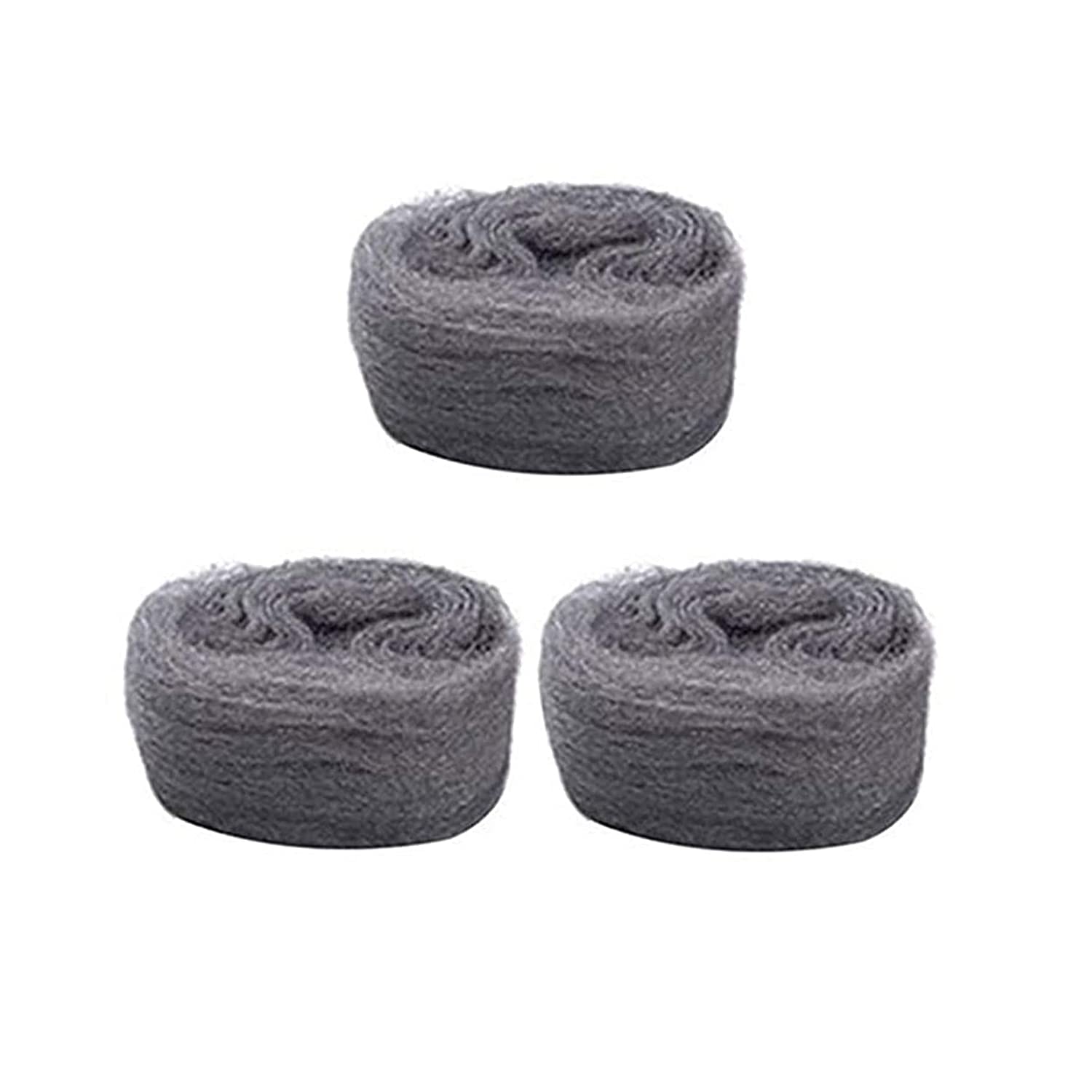 Buy 3 Pack Steel Wool Fill Fabric DIY Kit, Coarse Steel Wire Wool