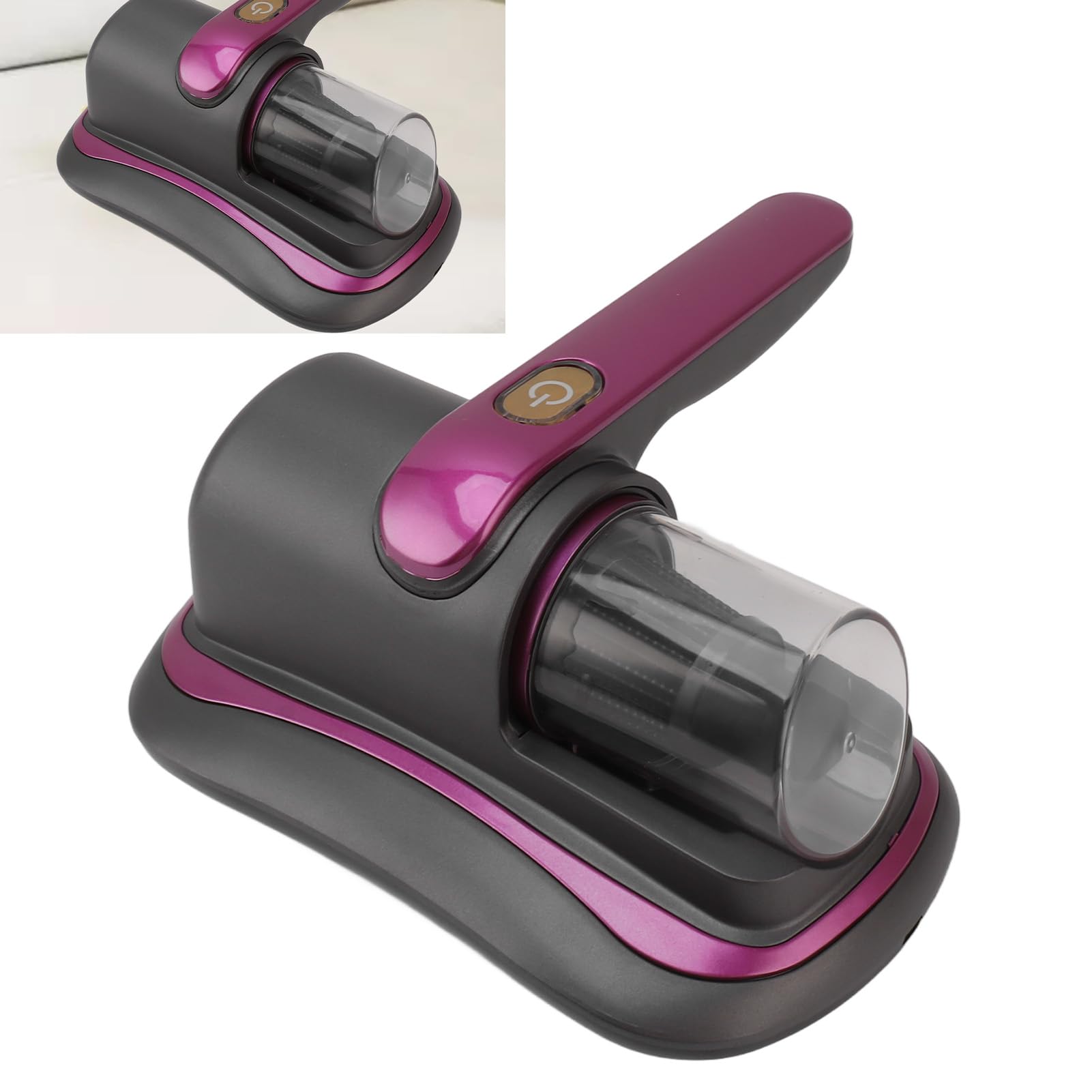 Jeanoko Máquina Eliminadora de ácaros, Aspiradora de Cama de Limpieza UV, Apagado Automático Inalámbrico, ABS Seguro y Confiable, Versátil para Almohadas