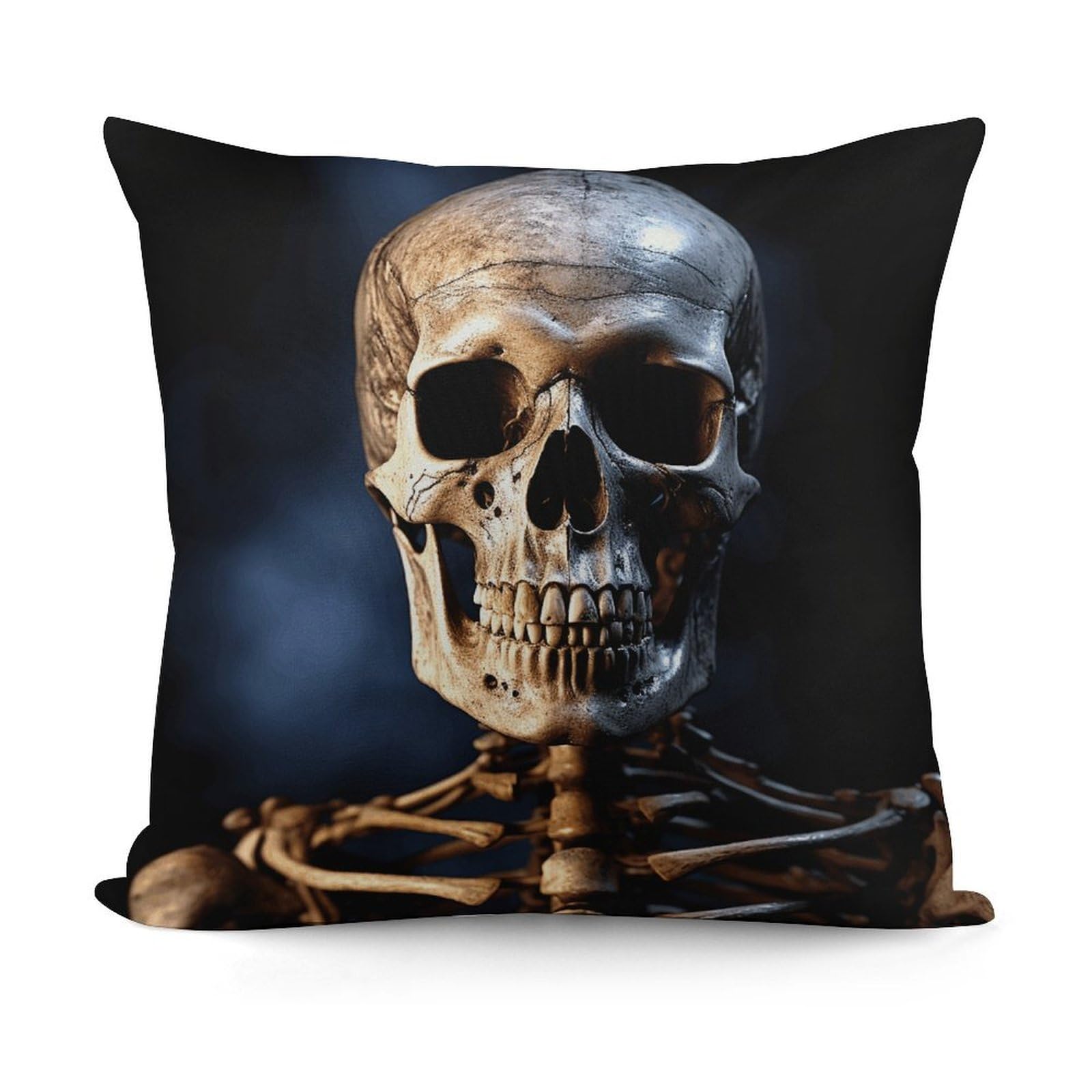Adfgyerh Style Skeleton Decorative Pillow Covers, Throw Pillow Covers Soft For All Seasons, Pillowcases For Couch Living Room Sofa Bedroom 18X18 Inch