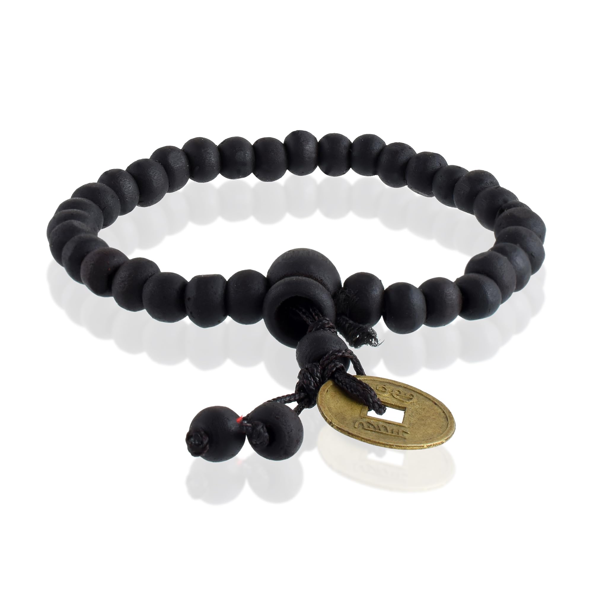 Superstore18 Black Wooden beaded Vastu Fengshui reiki energised, thick ball bead china coin adjustable stretch elastic Bracelet for good luck Men and Women (SST3154BLAJ) (B0D1QYYX4B) Amazon Price History, Amazon Price Tracker