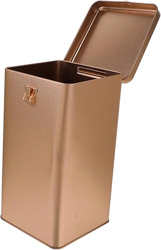 FONDOTIN Recipientes de bocadillos Contenedor de caramelo Contenedor de metal Tarro de té de metal Recipiente de té de metal Contenedor de alimentos