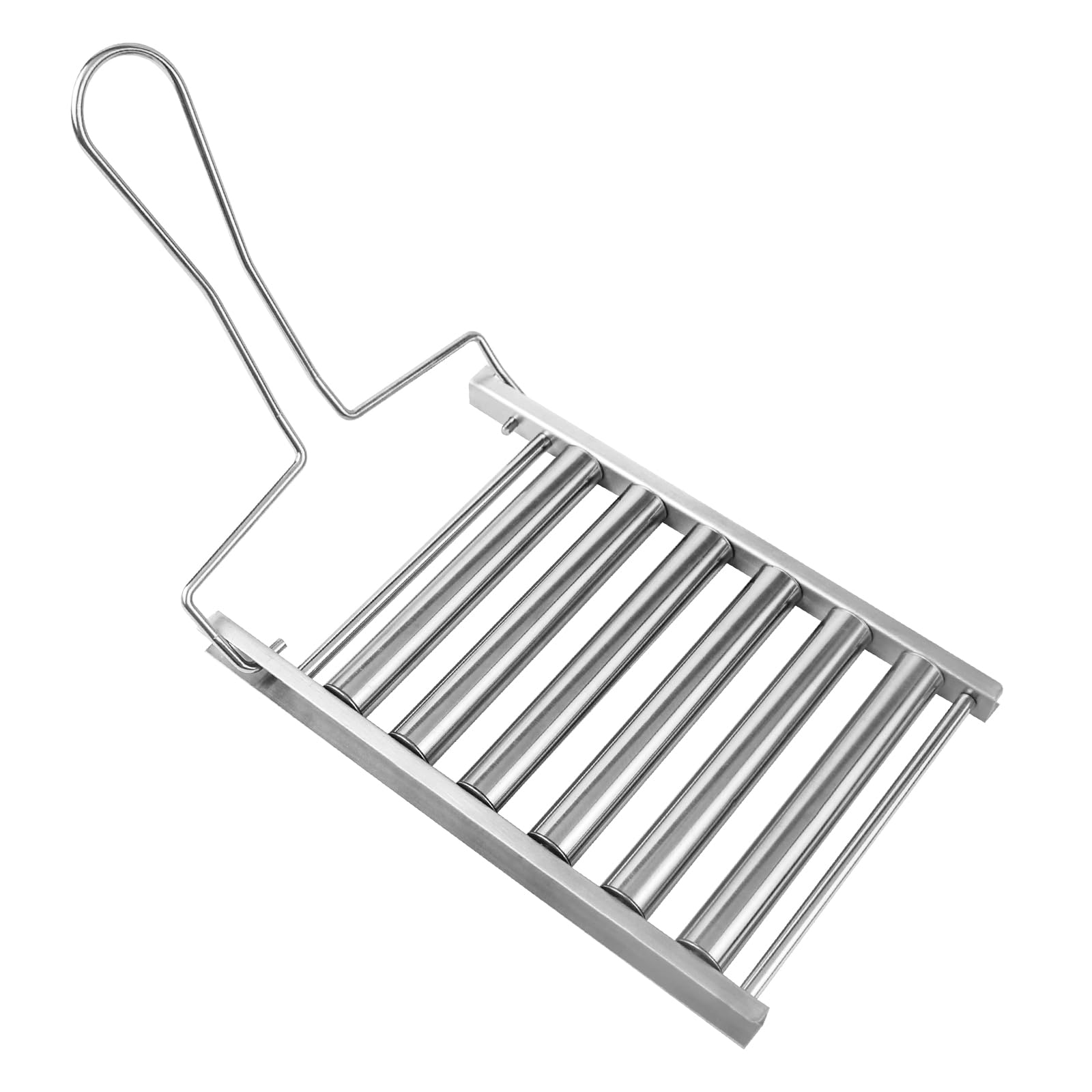 VinBee Large Hotdog Roller Stainless Steel Hot Dog Sausage Roller Rack BBQ Sausage Roller Rack Hot Dog Roller for Grill Evenly Cooked Hot Dogs(Large)