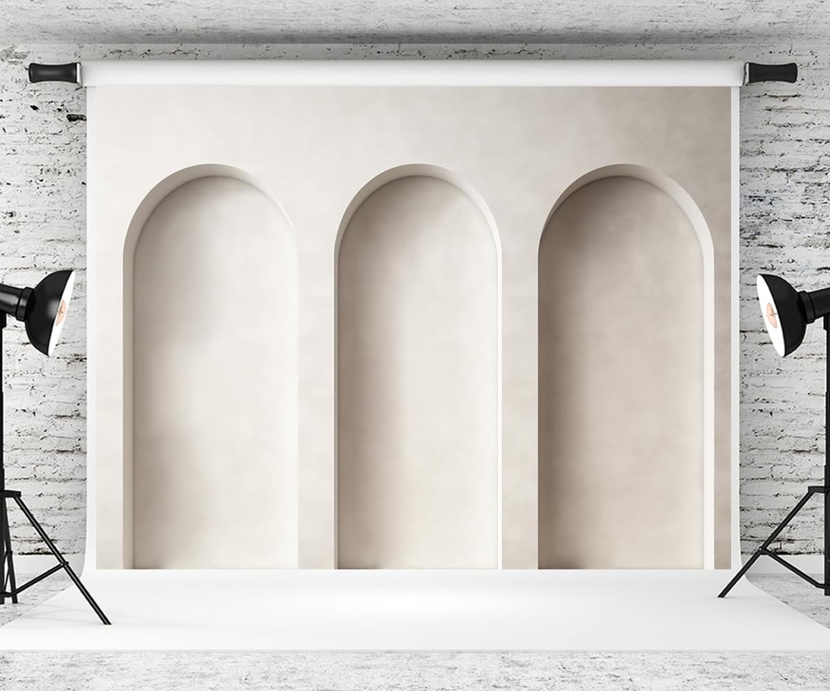 Kate 10×8ft White Art Arch Backdrop Photography Indoor Minimalist Background Studio Props for Image Video