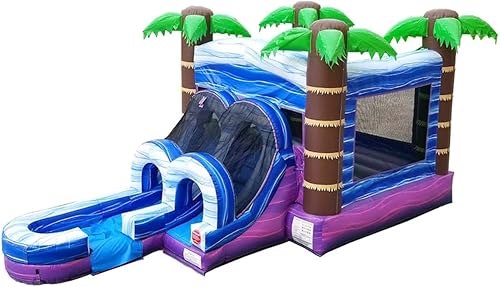 TentandTable Tobogán acuático inflable para niños pequeños y niños, castillo animoso de grado comercial para adultos, casa de salto, incluye