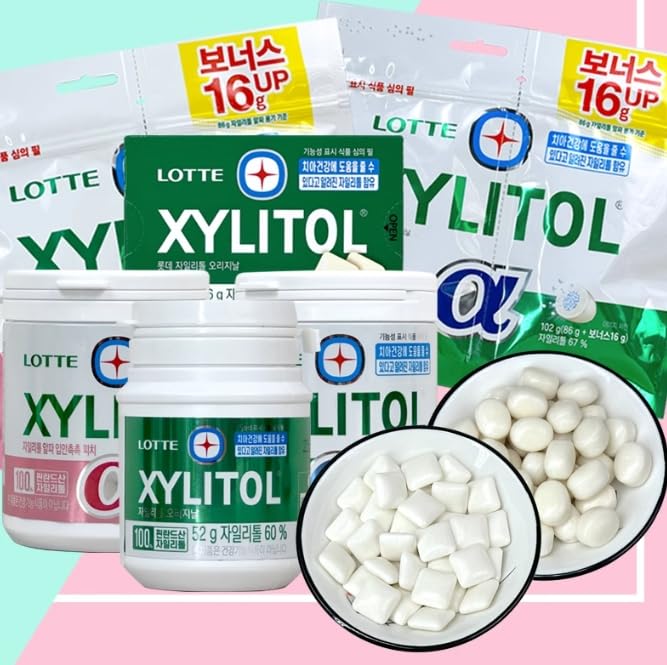 Chicle Coreano sin Azúcar Sabor Menta Refrescante, 23g (Paquete de 5) miniatura 2