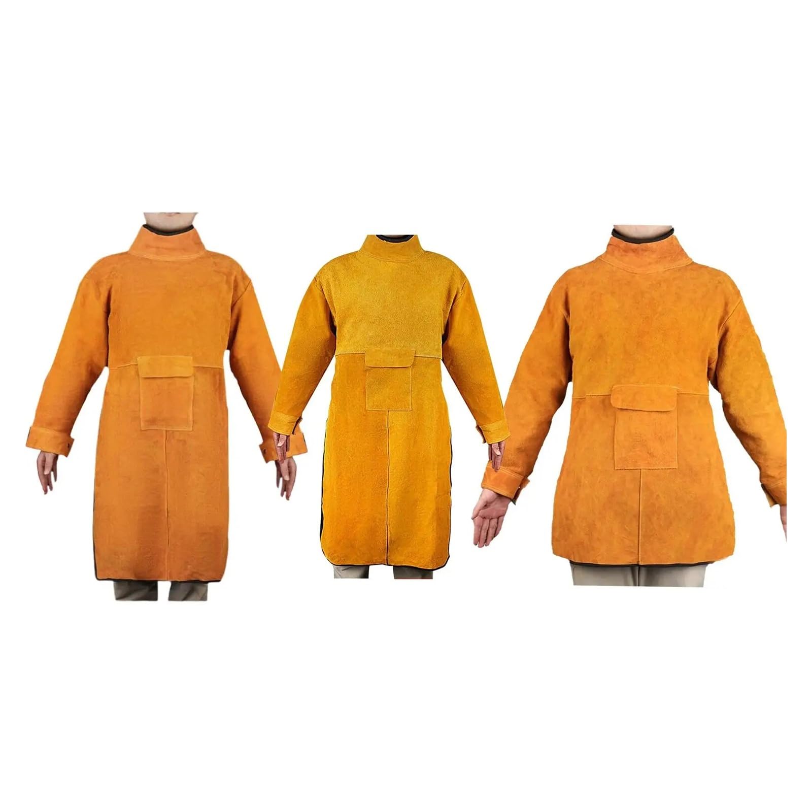 LNHHG Welding Clothes, Welding Apron with Sleeve Protective Clothing Jacket(Length 85cm)