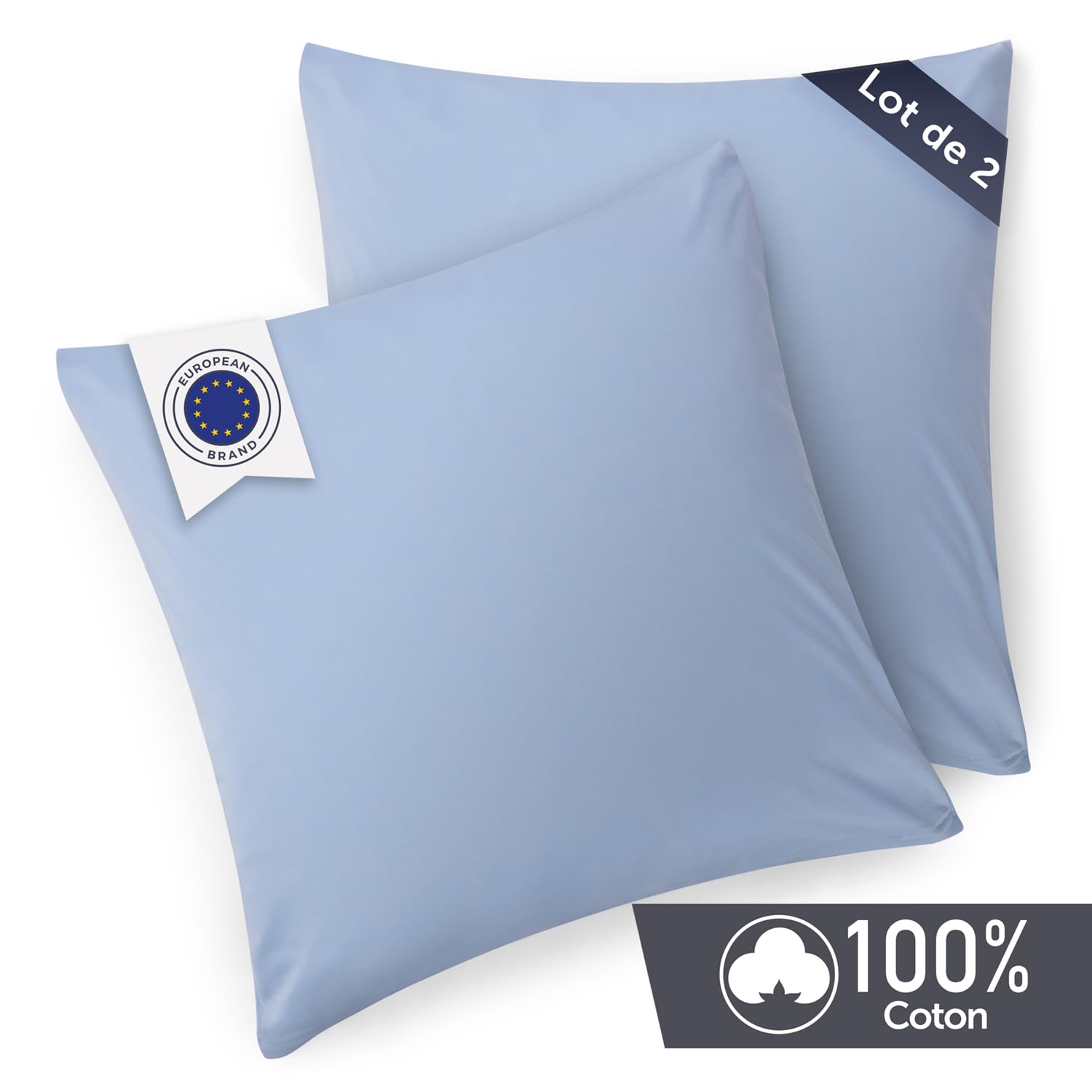 Mousse Polyester Lavable Rembourrage Coussin 40x40cm Blumtal - Lot 2 Oreillers Moelleux OEKO-TEX Coussin De Garnissage 40x40
