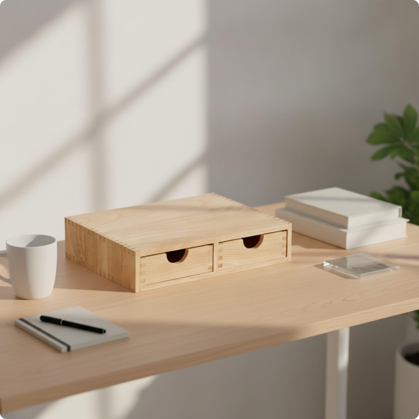 Organiteur Capsules Café Compact | Supérieure Large, Boîte Rangement En Bois Tiroirs, Bas, Organiseur Bureau Tiroirs, pr Cuisine, Bois Foncé