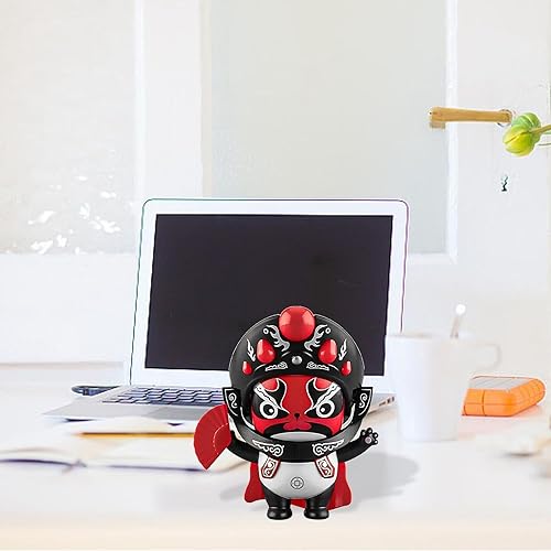 Miniatura 8 de Rvikurc Sichuan Opera - Muñeca cambiante de cara con sombrero móvil, 5 maquillajes faciales, decoración de figura de ópera china de Pekín, juguete