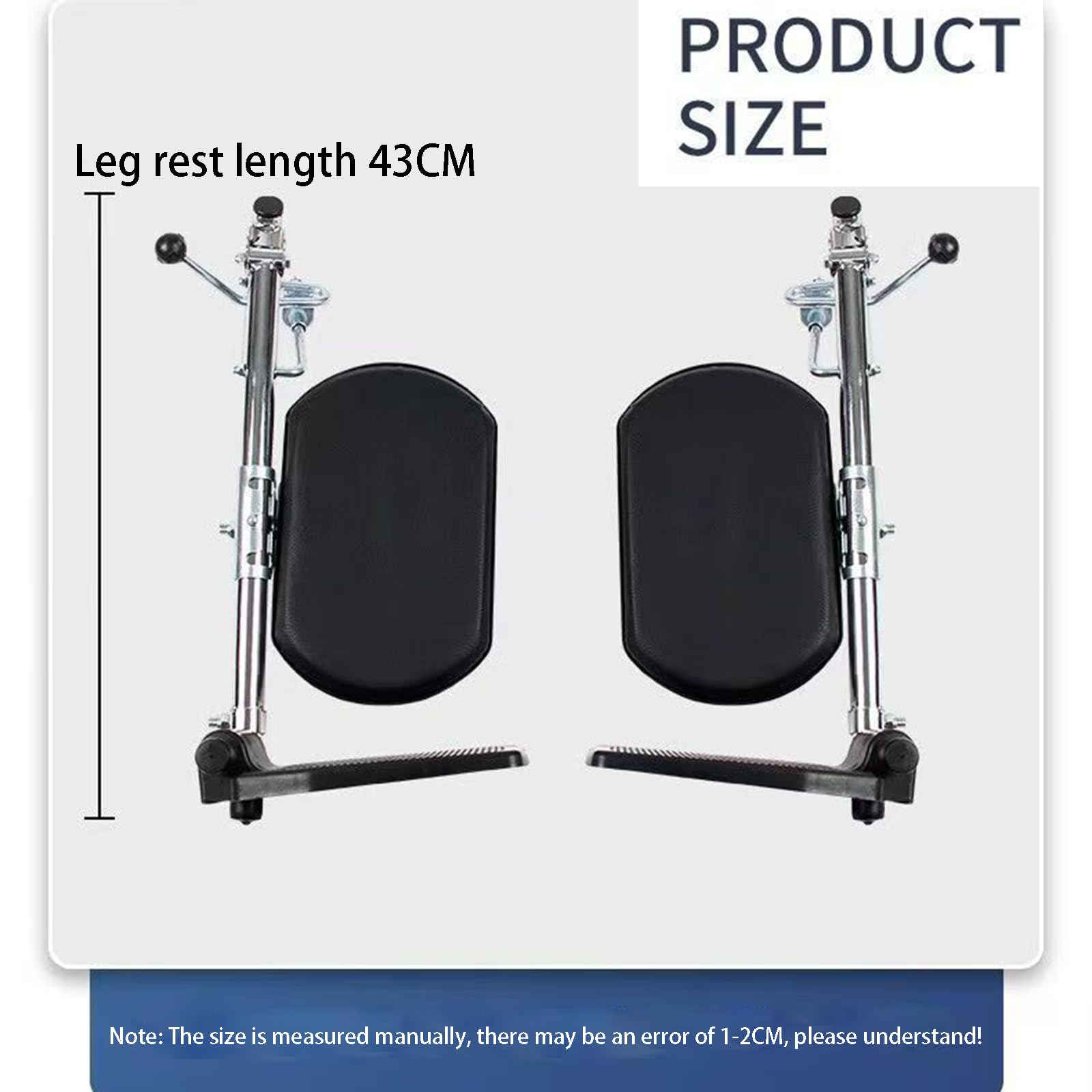 Reposapiés universal para silla de ruedas con reposapiés compuestos, ángulo ajustable de 90° a 180°, fácil de limpiar, reposapiés acolchados, soporta hasta 100 kg