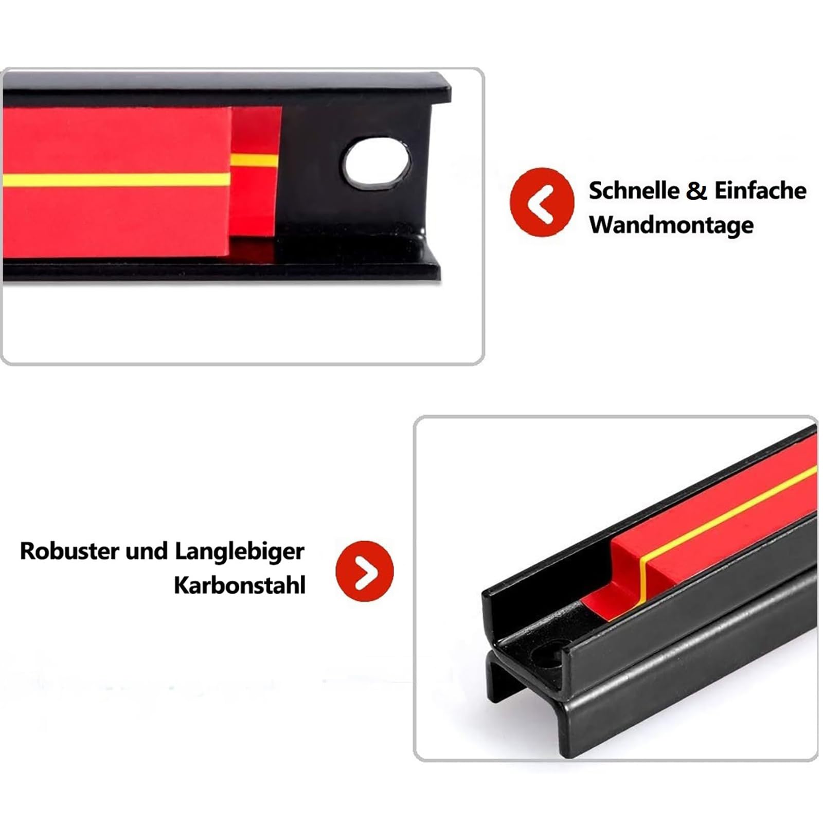 GIANTEX Magnetleiste Werkzeug 12x 46cm Magnetschiene Magnet Werkzeughalter