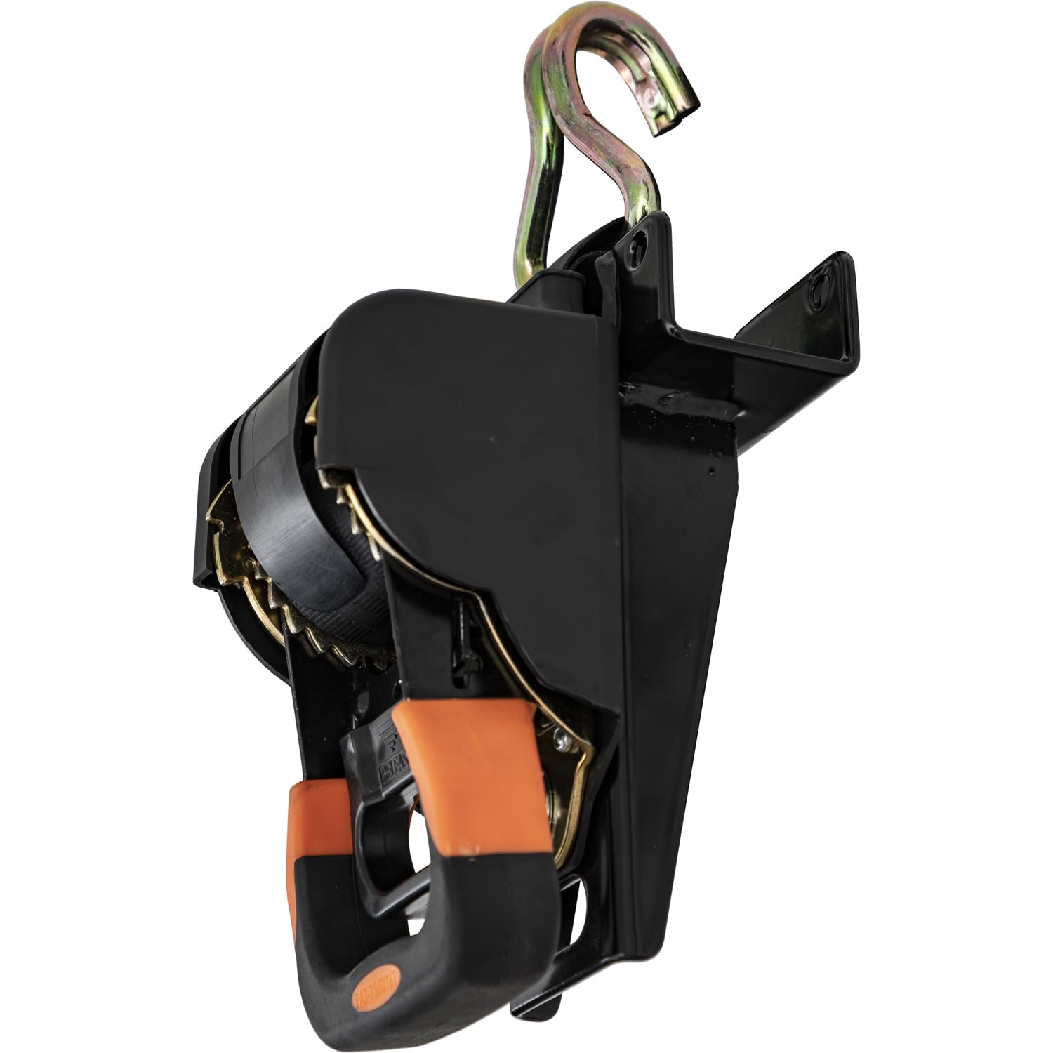 Buyers Products 5480017 Retractable Ratchet Straps for Round Tube Ladder Racks, 8ft x 2in, 2-Pack, Heavy Duty Tie Down Straps with Double J Hooks, Truck Bed Accessories