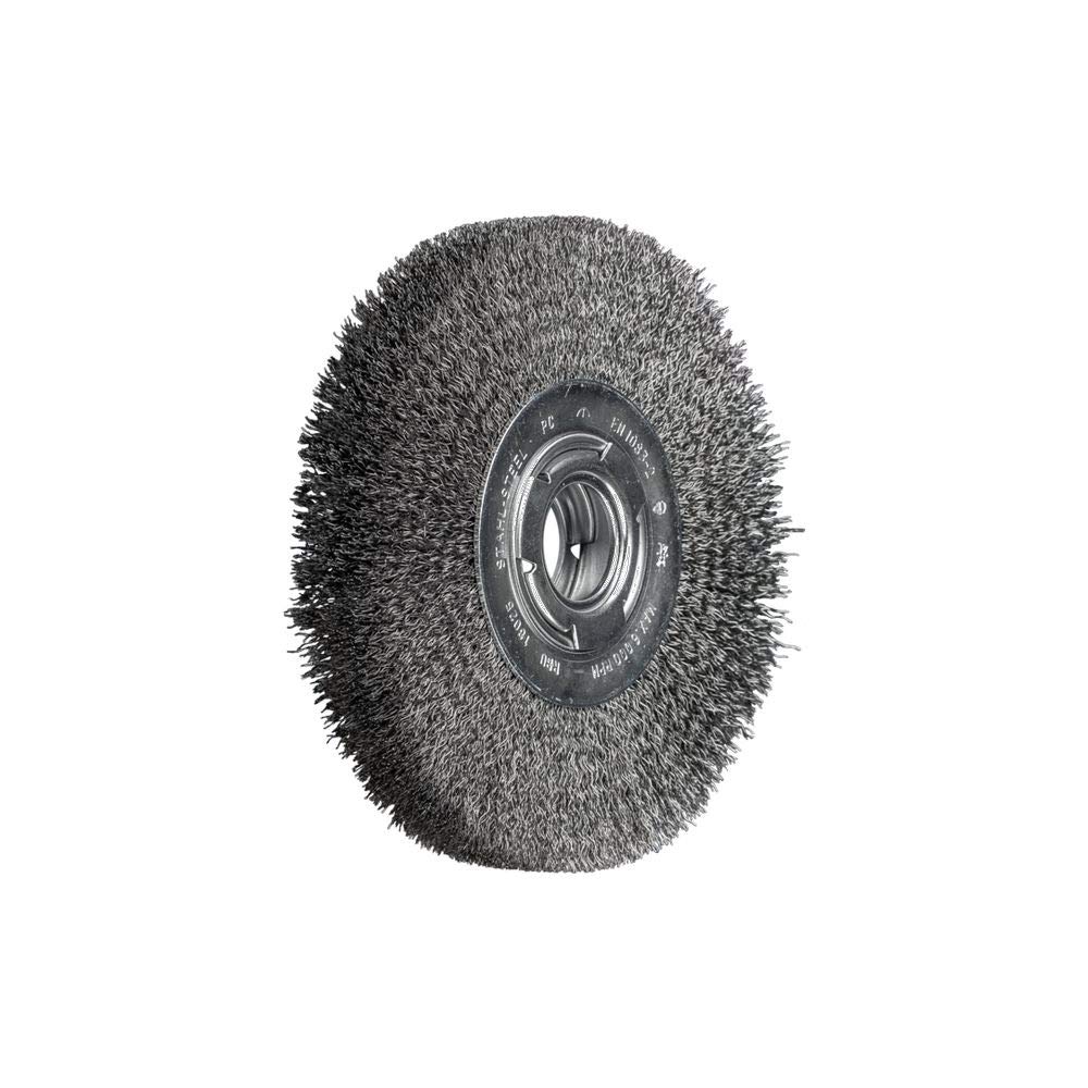 PFERD 81121 Medium Face Crimped Wheel Brush, Carbon Steel Wire, 7