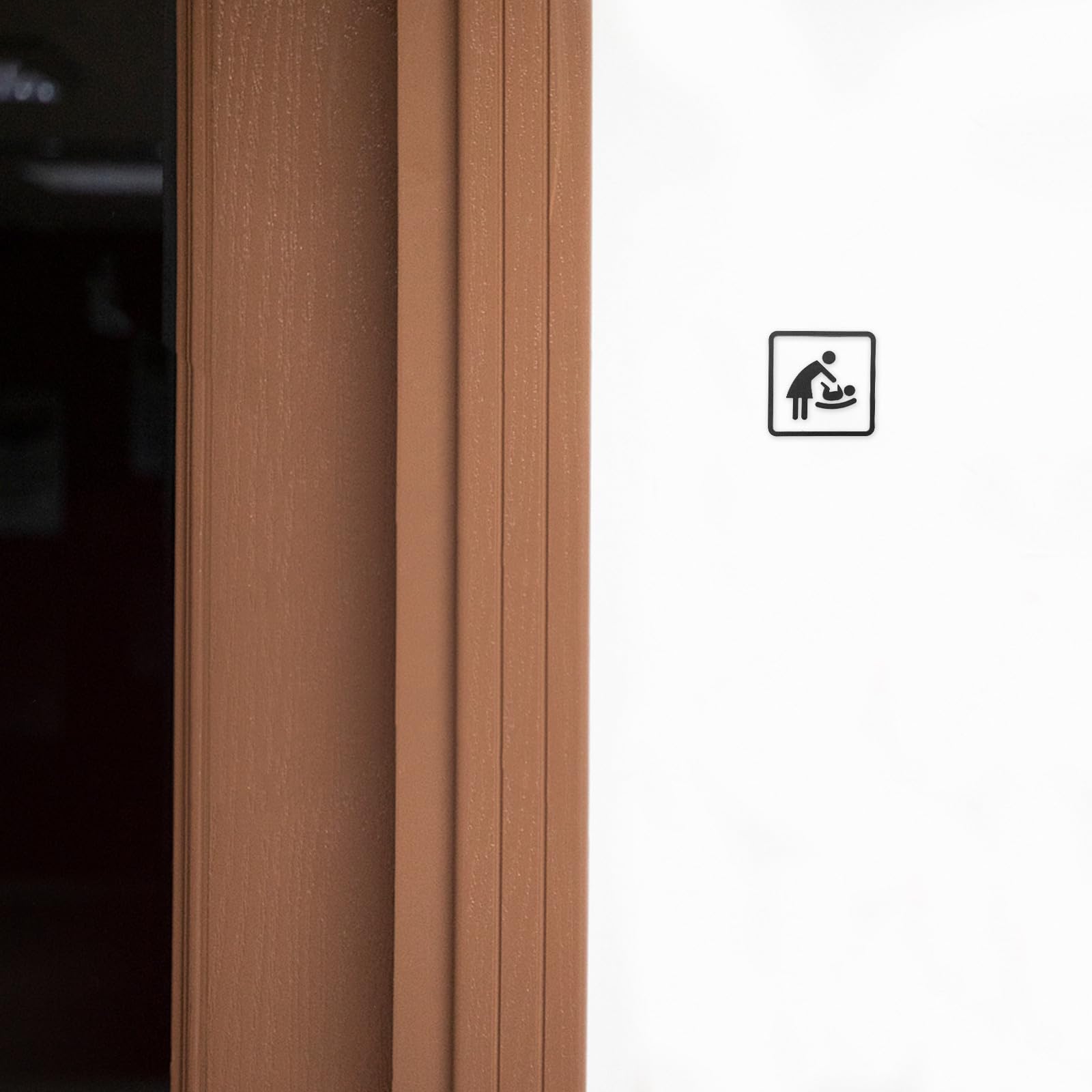 2er-Set Schilder für Wickelbereiche – Selbstklebende Etiketten für Wickeltische – Wand- und Türschilder für Toiletten, geeignet für öffentliche Einrichtungen, Hotels,