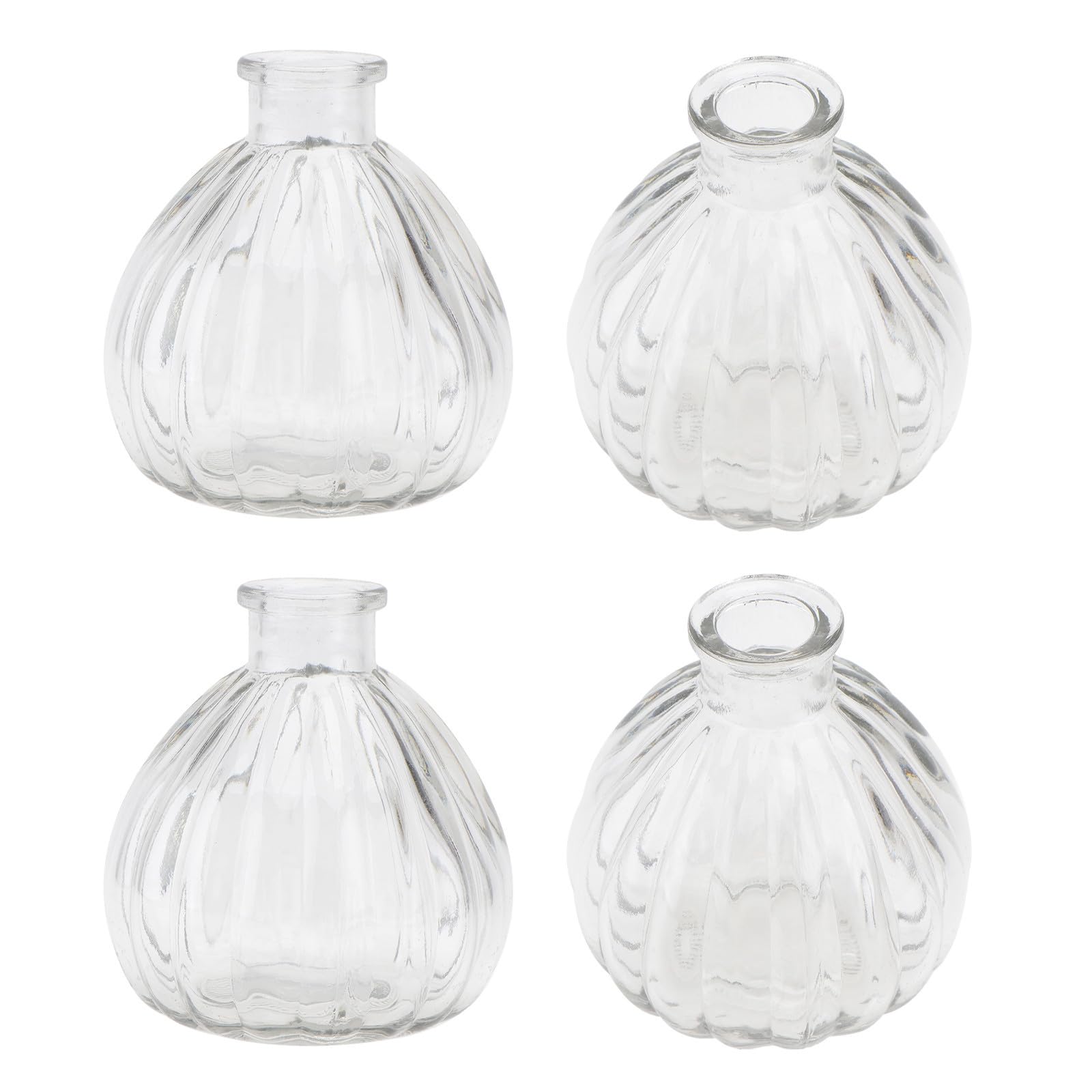Jarrón de cristal transparente para flores secas y decoración moderna 1