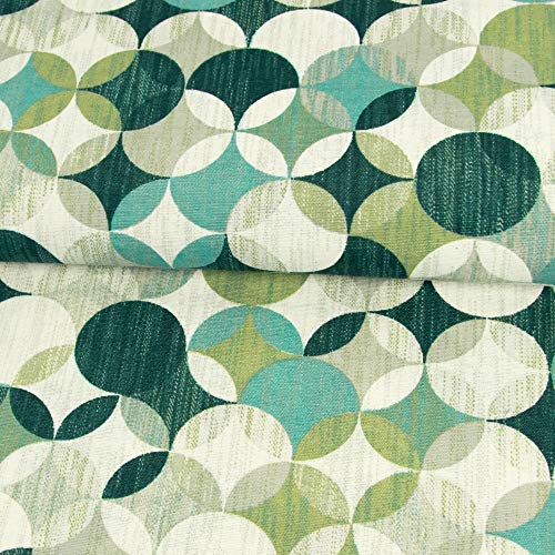 Stoffe Werning Tela Decorativa con diseño de Estrella en Espiral, Color Verde, 0,5 Metros